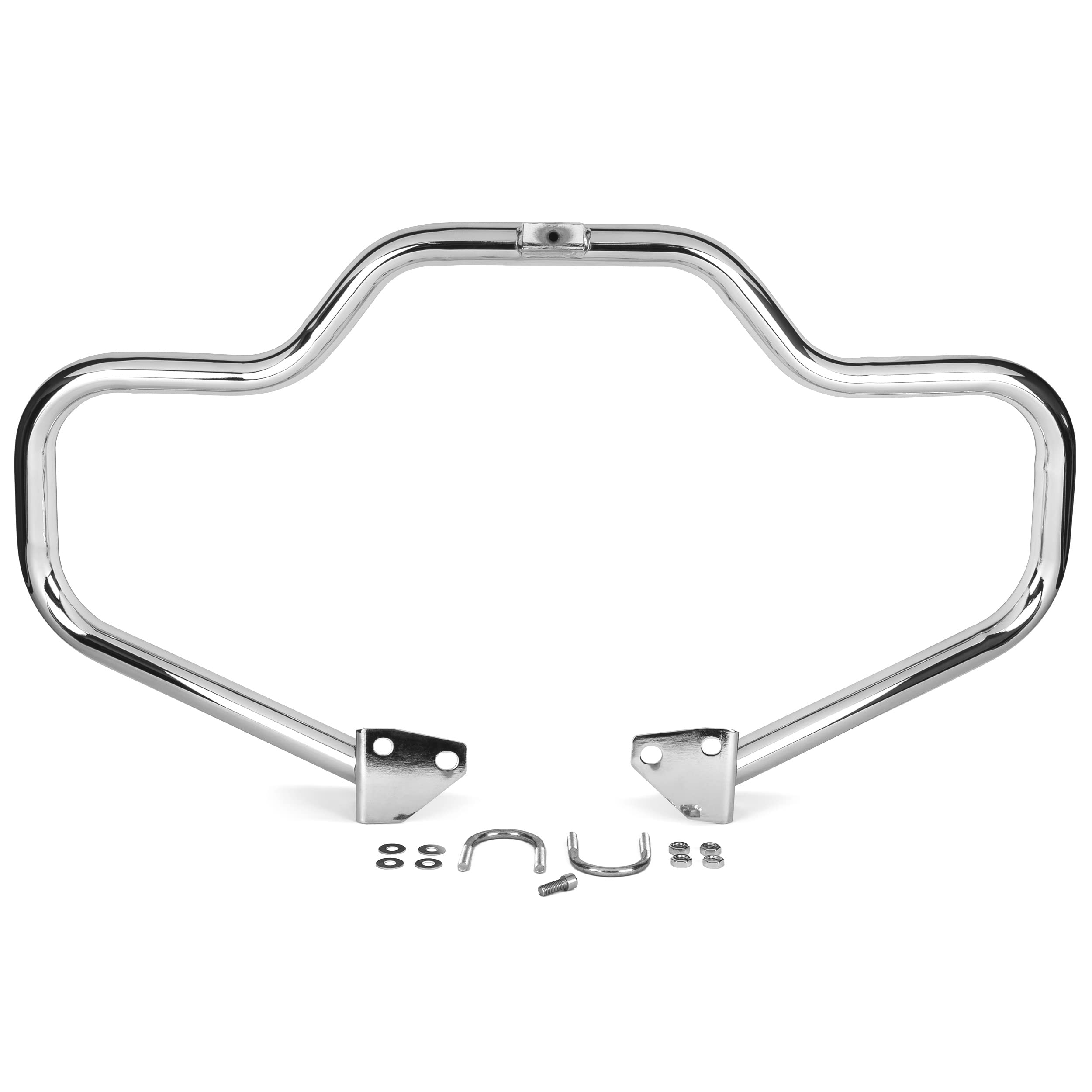 Krator Engine Guard Highway Mustache Crash Bar for Harley Davidson CVO Fat Bob FXDFSE2 (2010) - Heavy Duty Motorcycle Protection for Highway & Off-Road Riding