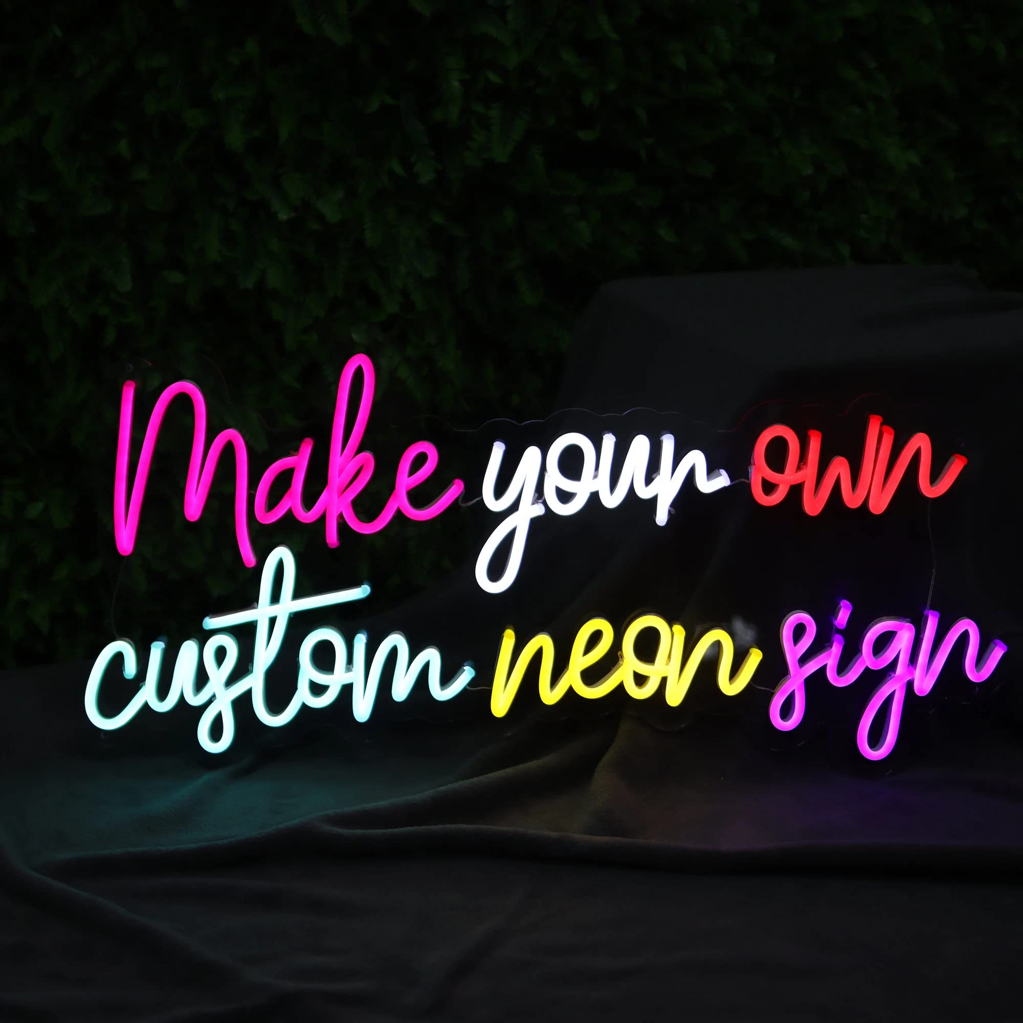 Custom Neon Signs for Wall Decor - Personalized LED Name Signs for Bedroom, Last Name Sign Board - 2 Line Text (Max 20