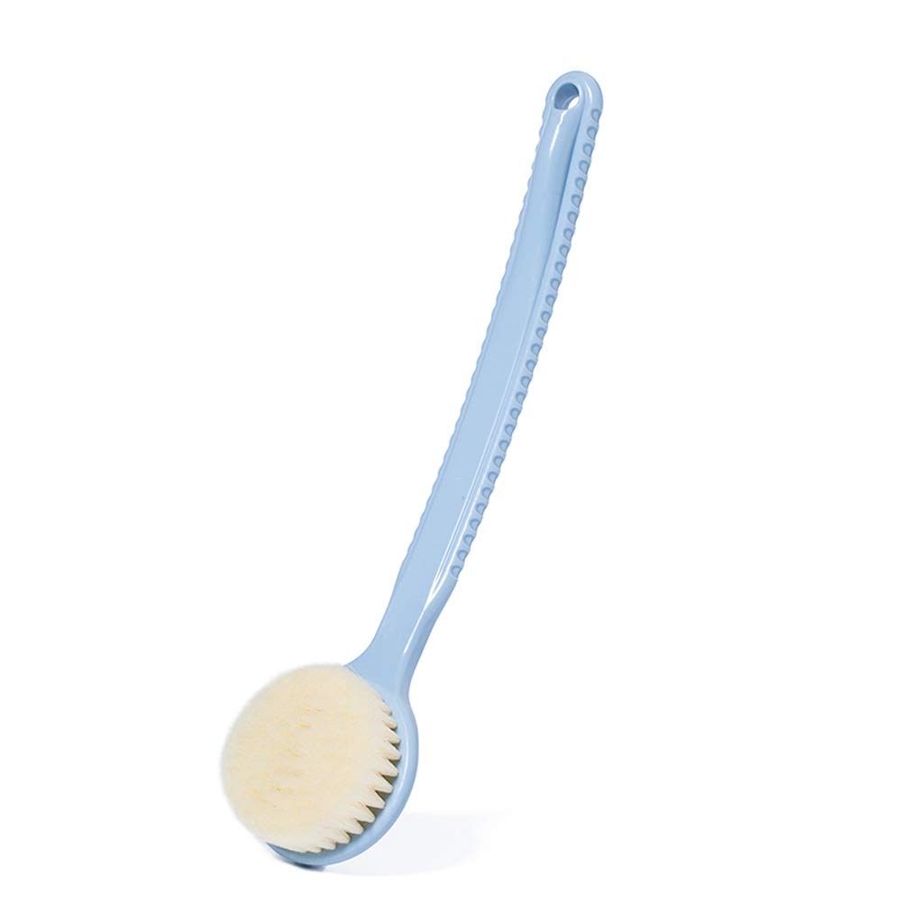 Soft Bristle Long Handle Bath Brush with Massage Function - Gentle Exfoliating & Back Scrubber for Shower & Spa Relaxation (Blue) - Perfect for Sensitive Skin & Deep Cleansing at Home