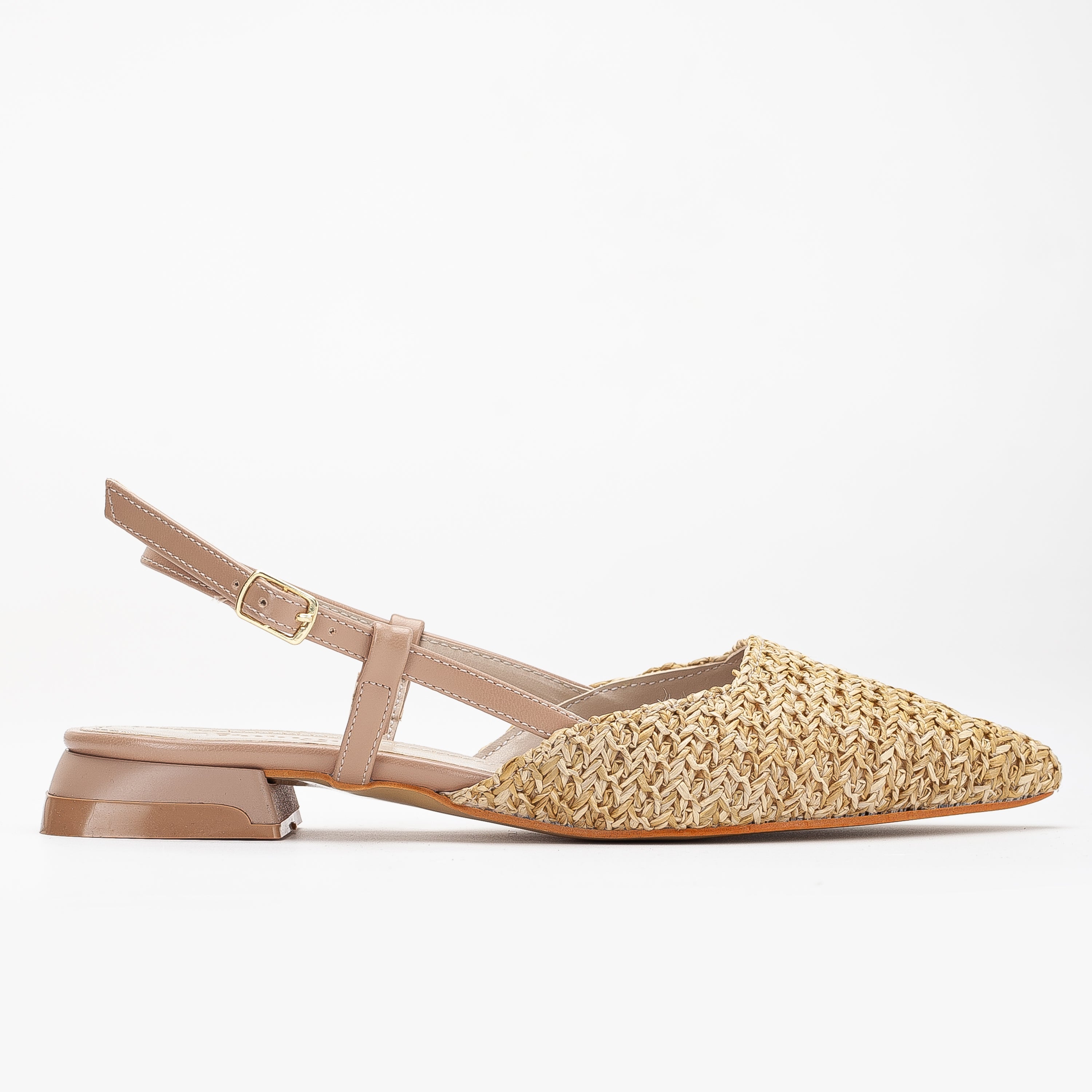 Riley Beige Woven Slingback Flats - Comfortable Women's Casual Shoes for Spring & Summer | Perfect for Office, Date Night & Outdoor Activities