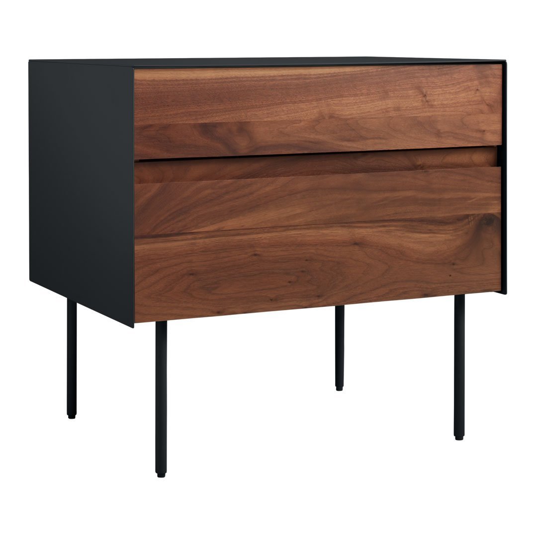 Modern Blu Dot Clad Nightstand - Stylish Bedside Table with Storage for Bedroom, Living Room & Guest Room - Perfect for Small Spaces & Apartment Decor