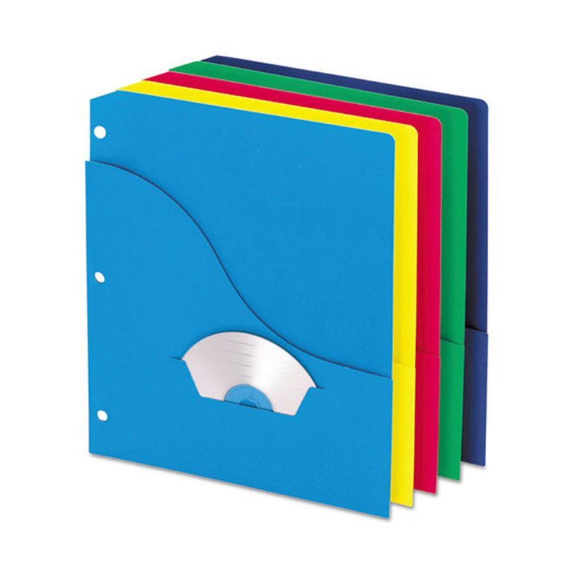 Wave Pocket Project Folders with 3 Hole Punched - Letter Size File Folders for School, Office & Home Organization - Perfect for Document Storage, Paperwork & Homework Assignments