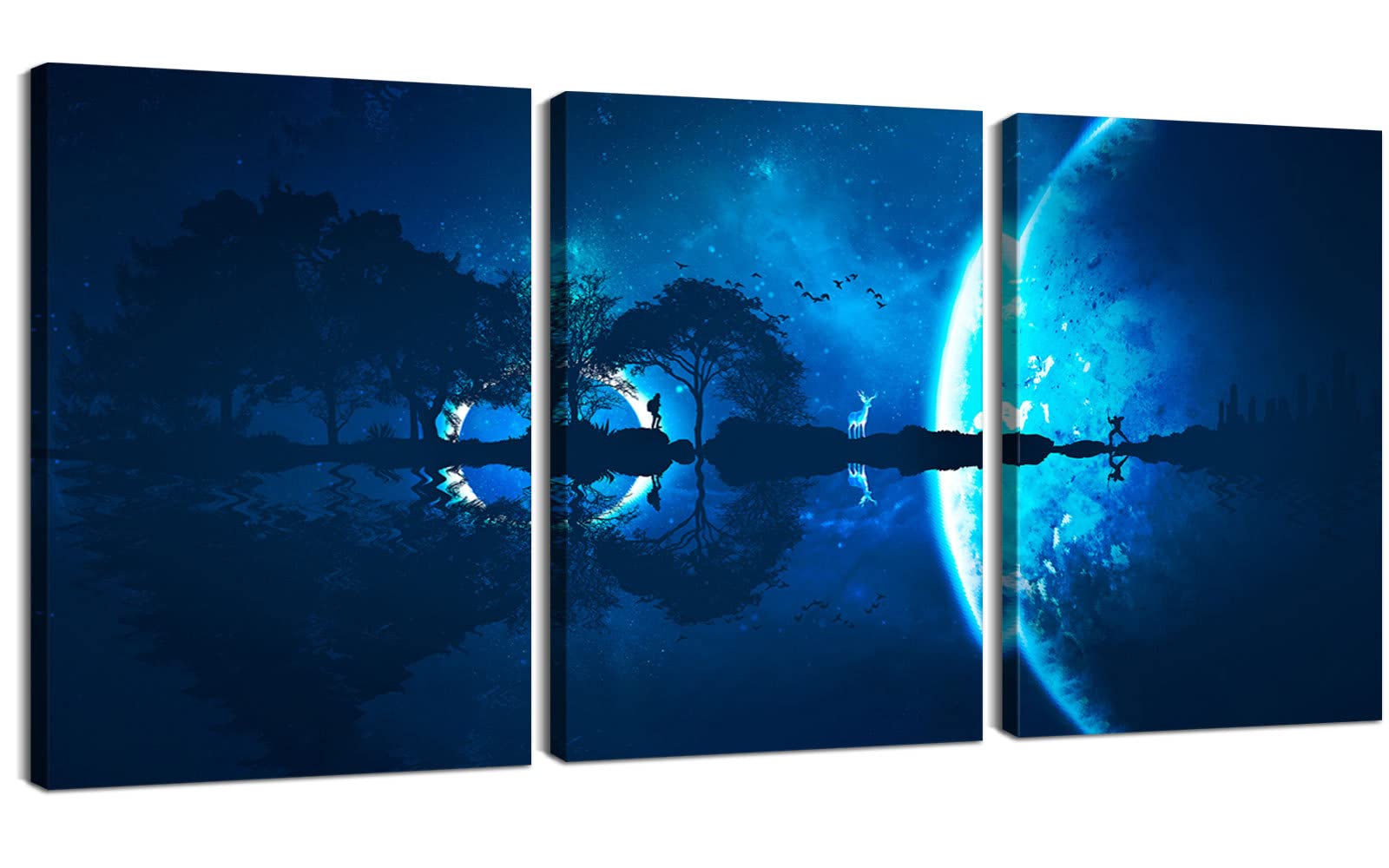 YOUHONG Guitar Tree Island Music Wall Art - Set of 3 Canvas Prints (20''Wx28''H) - Guitar Poster & Music Decor for Home, Bedroom, Living Room, Studio - Perfect for Musicians & Music Lovers