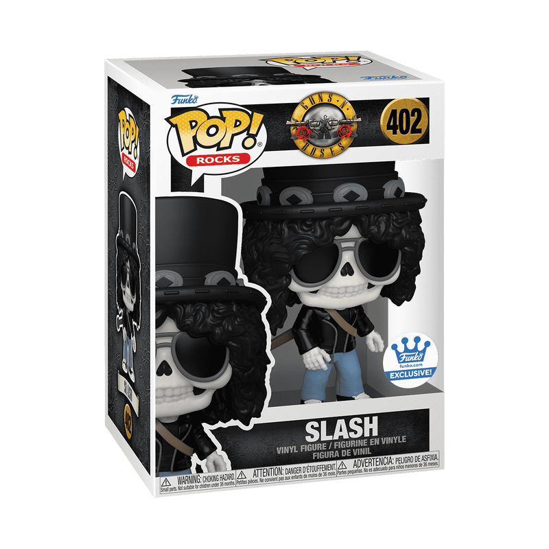 Guns N Roses Pop! Vinyl Figure - Slash (Skeleton) #402 - Exclusive Collectible for Rock Music Fans & Home Decor
