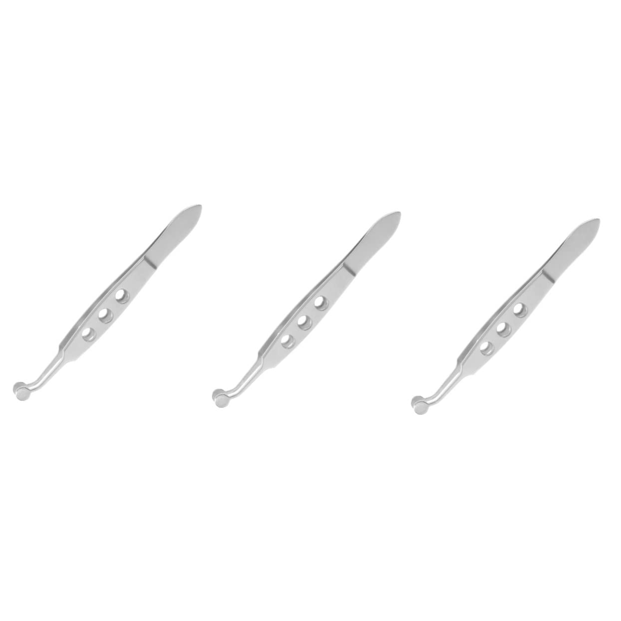 Baluue 3-Piece Meibomian Gland Massage Forceps Set - Professional Eyelash Tweezers for Extensions, False Lashes & Stye Removal - Perfect for Lash Artists & At-Home Eye Care (Salon & Home Use)