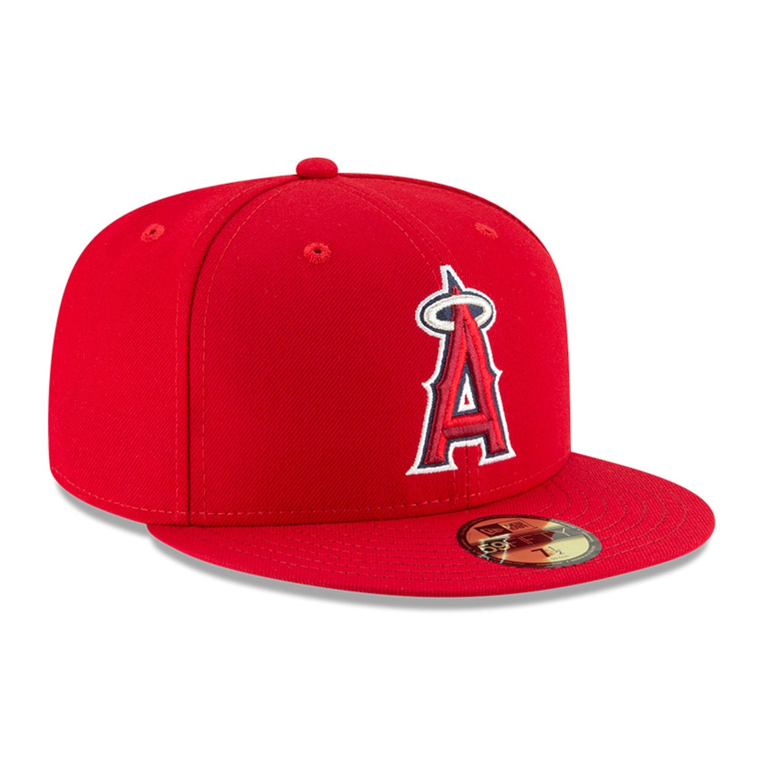 New Era 59Fifty Authentic MLB Baseball Cap - Los Angeles Angels Official Game Hat in Red | Perfect for Baseball Games, Sports Events & Casual Wear
