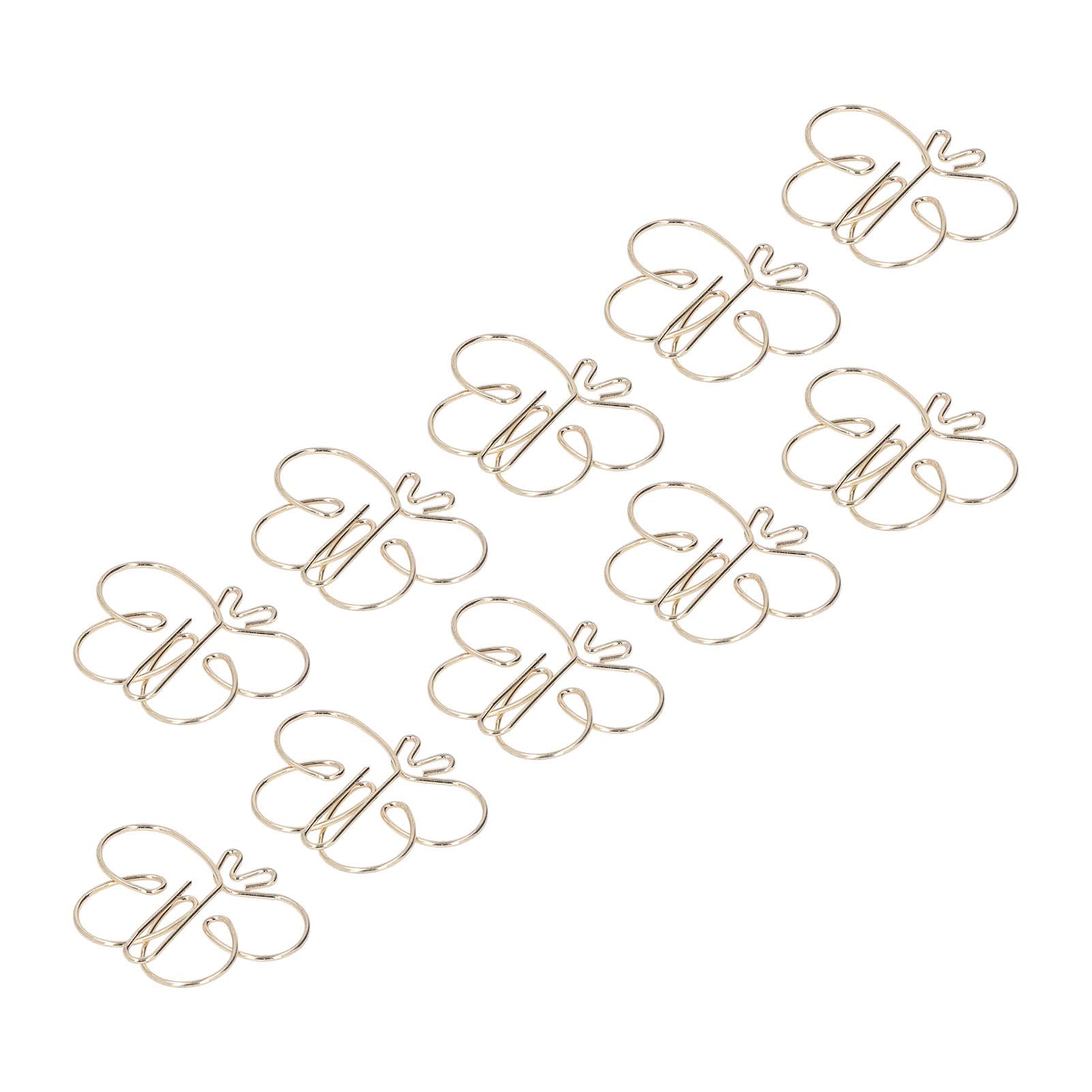 Golden Anti-Rust Paper Clips - Electroplated Office Supplies for File Organization & Document Sorting