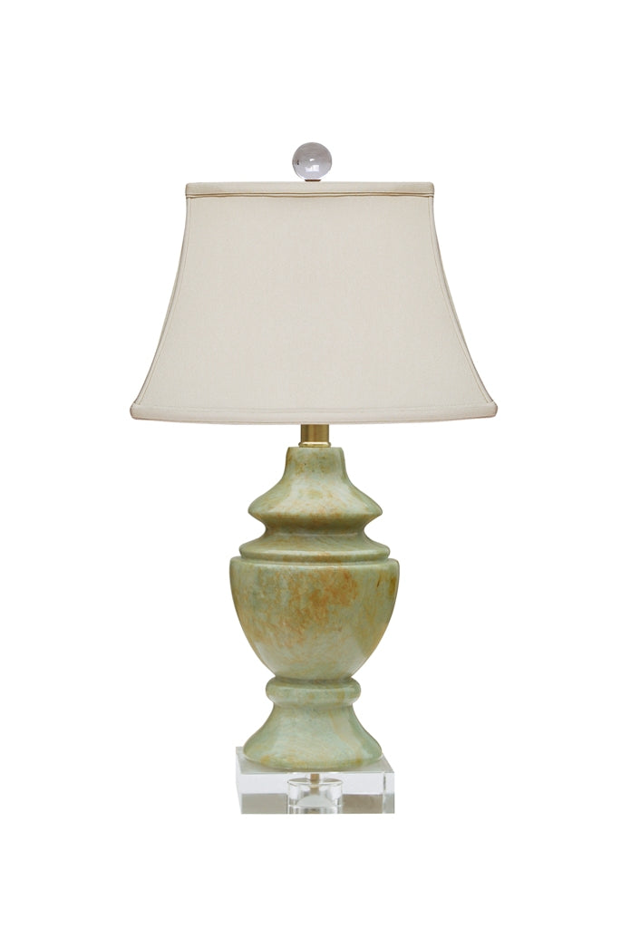 Asian Inspired Ceramic Table Lamp - Handcrafted Home Decor for Living Room, Bedroom & Office - Perfect for Zen, Boho & Modern Interior Design