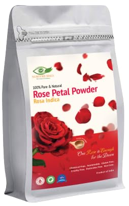 Nurture Mall Rose Petal Powder - 200g, Natural Face Mask for Glowing Skin, Dry Rose Petals Powder for Radiant Skin Care | DIY Skincare, Facial Treatment, Spa Day at Home