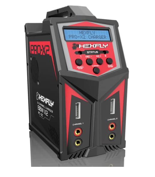 Redcat Racing Hexfly Pro X2 RC Car Battery Charger - Fast Charging for 2S-6S LiPo & LiHV Batteries - Perfect for RC Cars, Drones, and Airplanes