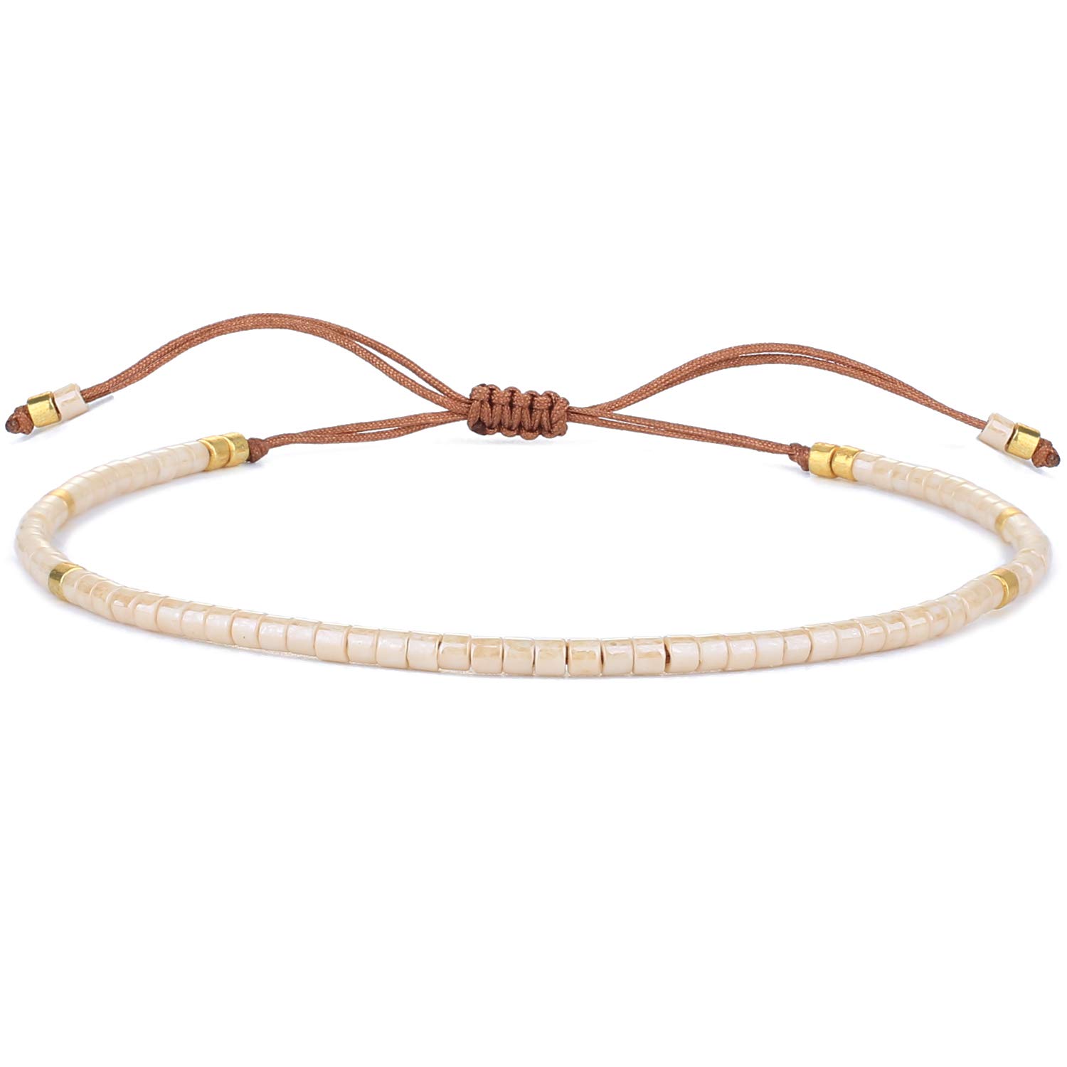 KELITCH Miyuki Beaded Friendship Bracelets - Handmade Thin Rope Wrap Bracelets for Women | Boho Chic Jewelry Gift for Best Friend, Sister, Girlfriend | Perfect for Everyday Wear, Parties & Special Occasions