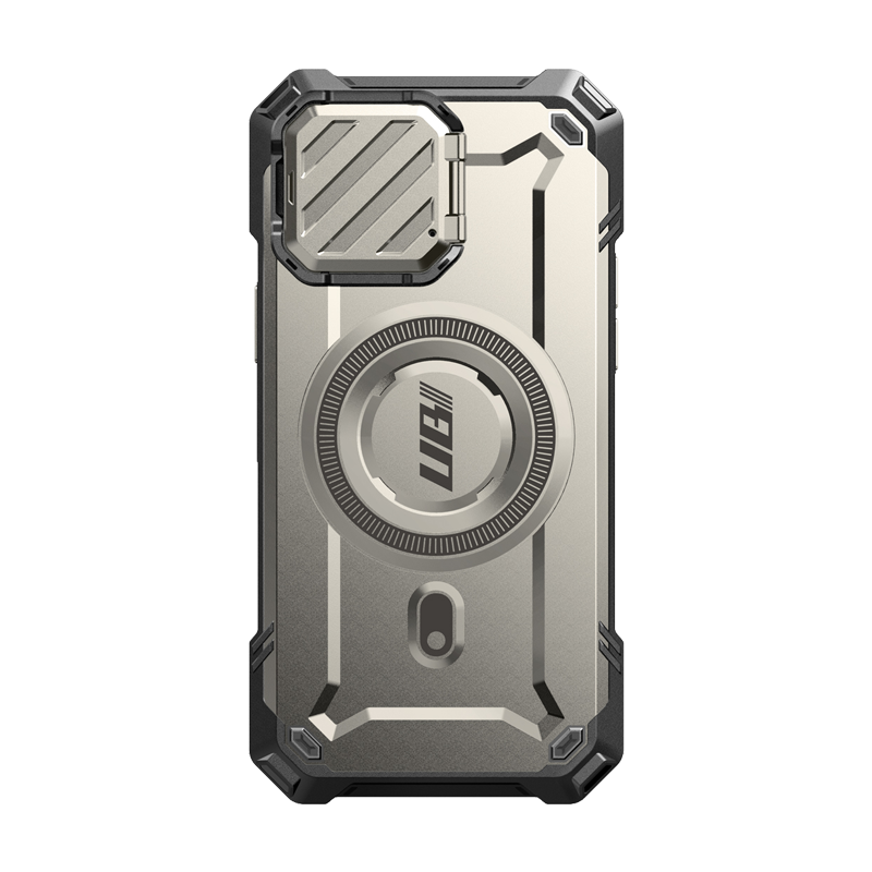 iPhone 14 Case 6.1 Inch with MagSafe - Unicorn Beetle MAG XT Protective Cover & Camera Lens Protector in Titan Gray | Shockproof & Wireless Charging Compatible for Everyday Use & Outdoor Activities