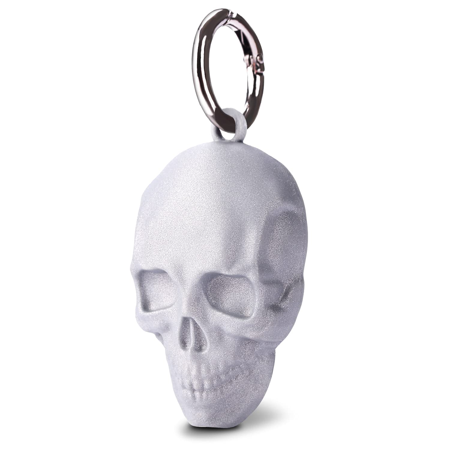 GOLLEY Silicone Protective Case for Apple AirTag - Anti-Scratch Keychain Holder with Secure Key Ring (Silver) | Perfect for Keys, Luggage, Pets & Backpacks