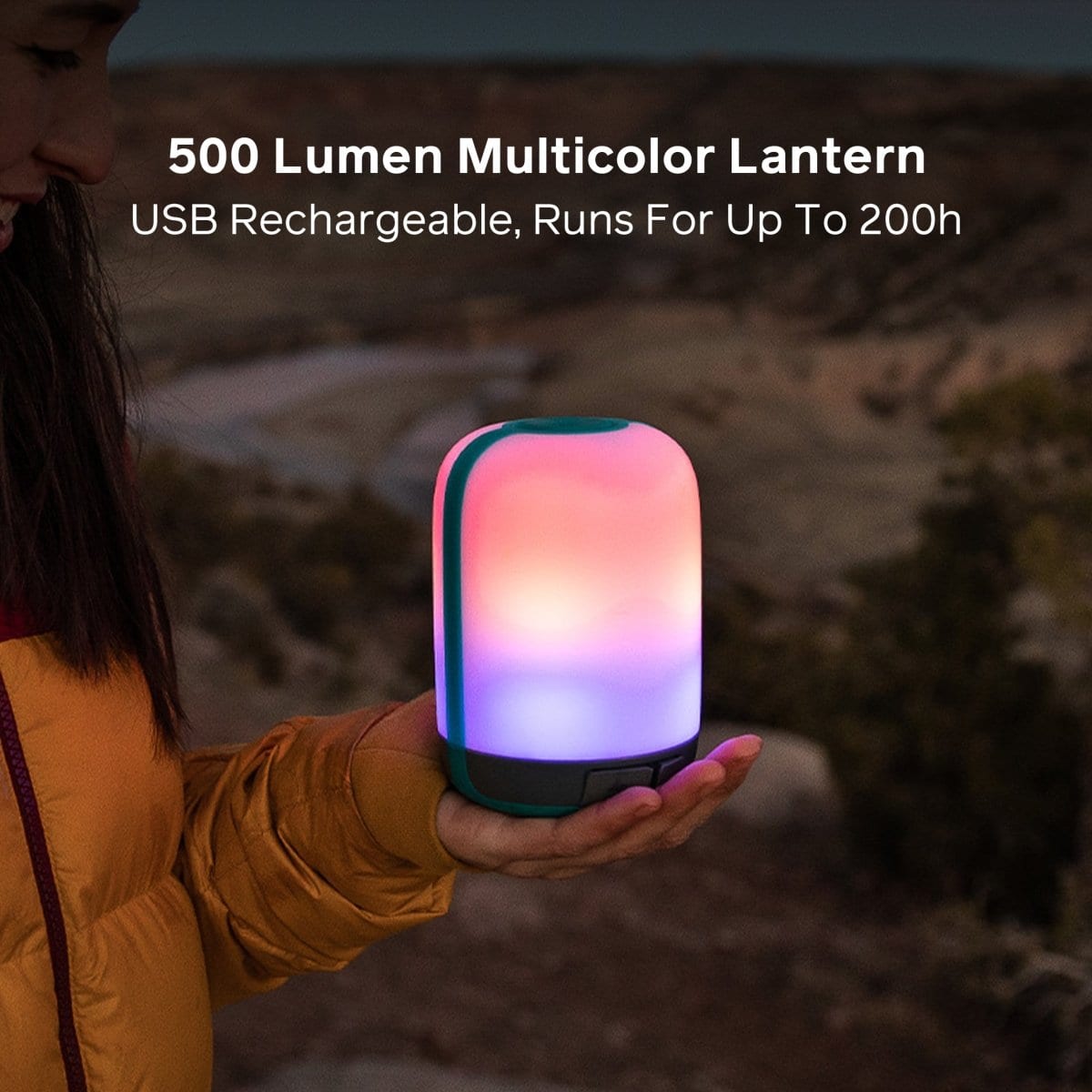 Alpenglow 500 - Premium Outdoor LED Camping Lantern with 500 Lumens, Waterproof & Rechargeable for Hiking, Backpacking, Emergency & Power Outages