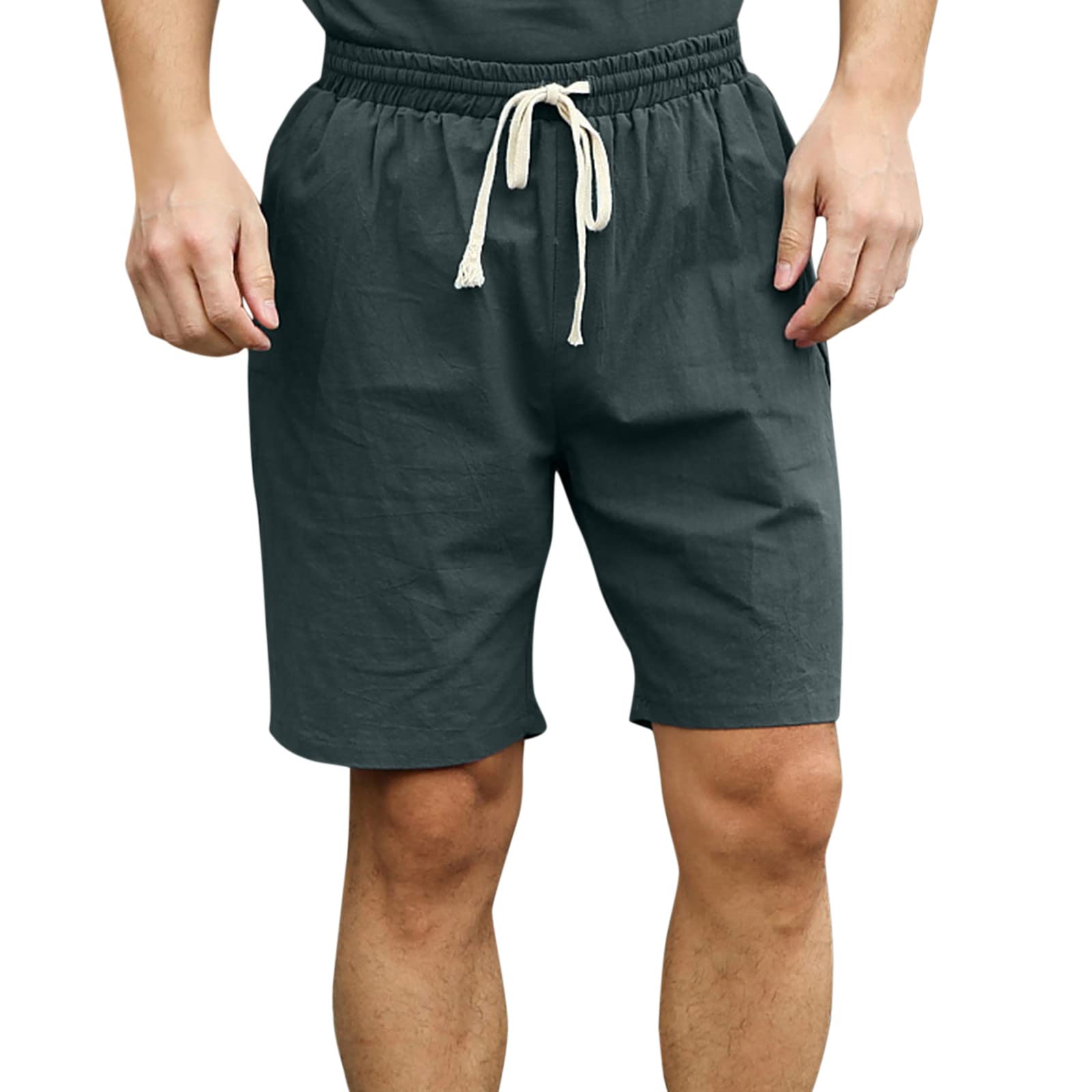 Men's Khaki Shorts - Elastic Waist Comfortable Casual Shorts for Big & Tall - SEF-25 | Perfect for Summer, Beach, Gym & Outdoor Activities