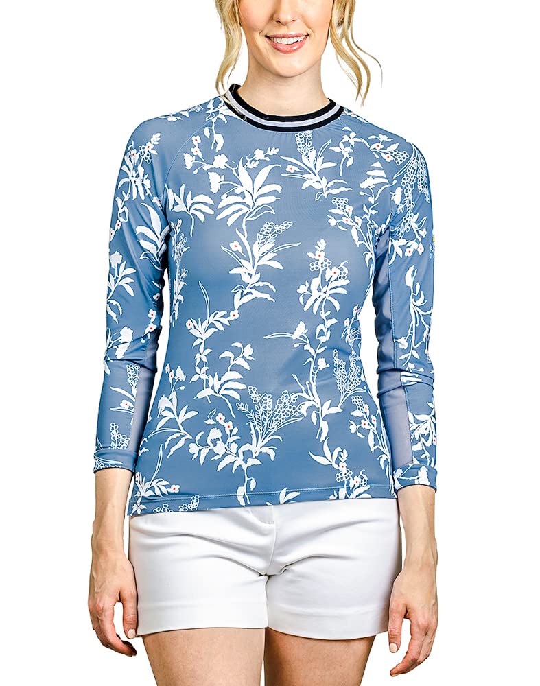 Kastel Denmark Women's Lightweight UPF 30+ Sun Protection Shirt | 1/4 Zip Athletic Crewneck Top for Hiking, Running & Outdoor Activities