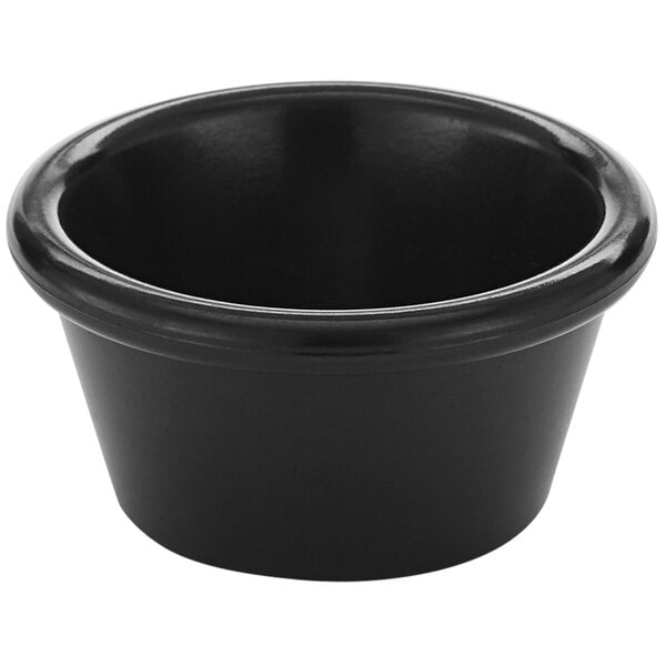American Metalcraft MRS200BL 2 Oz. Black Smooth Melamine Ramekin - Durable Serving Dish for Desserts, Dips & Condiments - Perfect for Restaurants, Catering & Home Baking