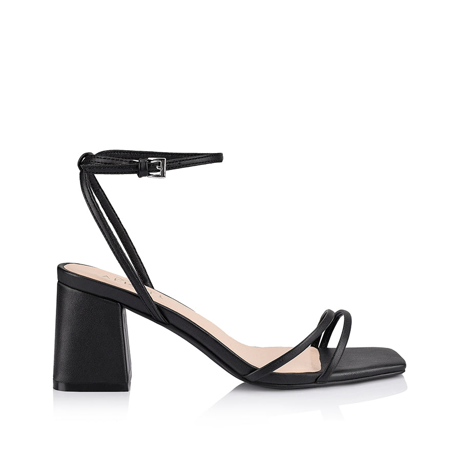 Stevie Block Heel Sandals for Women - Comfortable Chunky Heel Summer Shoes in Black | Perfect for Weddings, Parties & Office Wear
