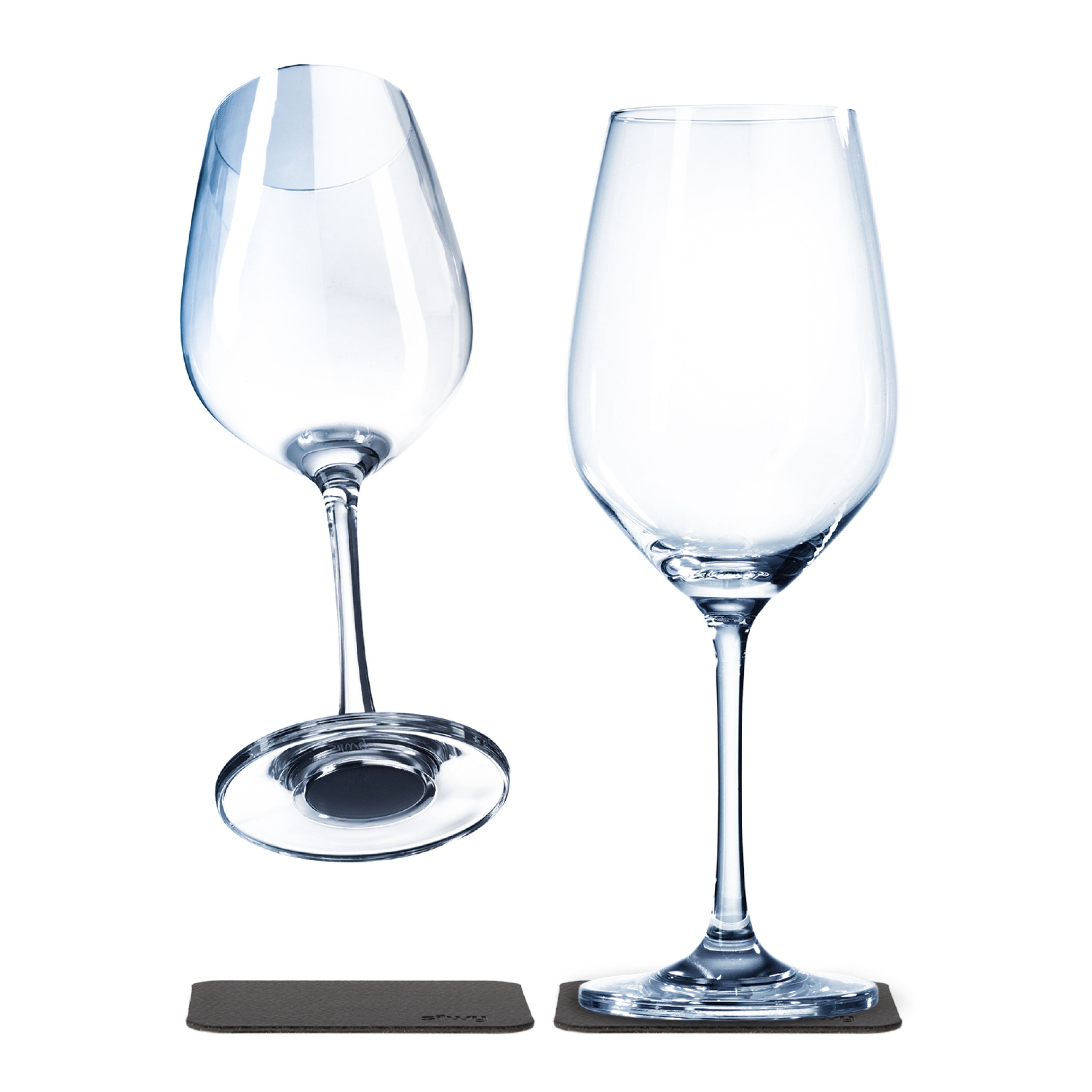 Premium Crystal Wine Glasses with Magnetic Base - Elegant Stemware for Red & White Wine - Perfect for Dinner Parties, Weddings & Home Entertaining