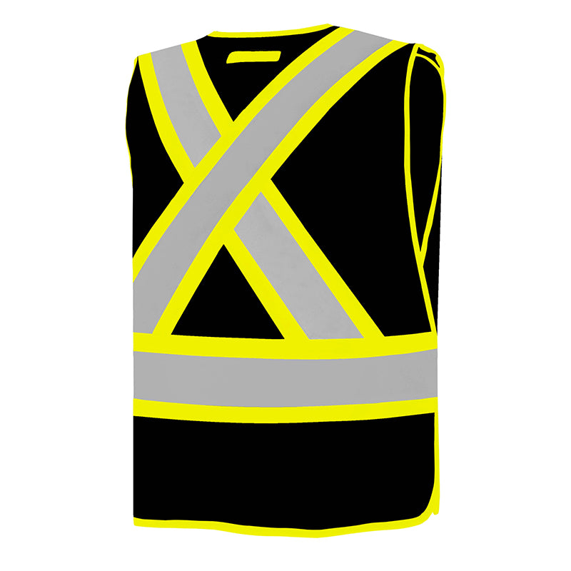 GROUND FORCE Universal 5-Point Tear-Away Reflective Safety Vest TV2U - High Visibility Work Vest for Construction, Road Crew & Emergency Responders