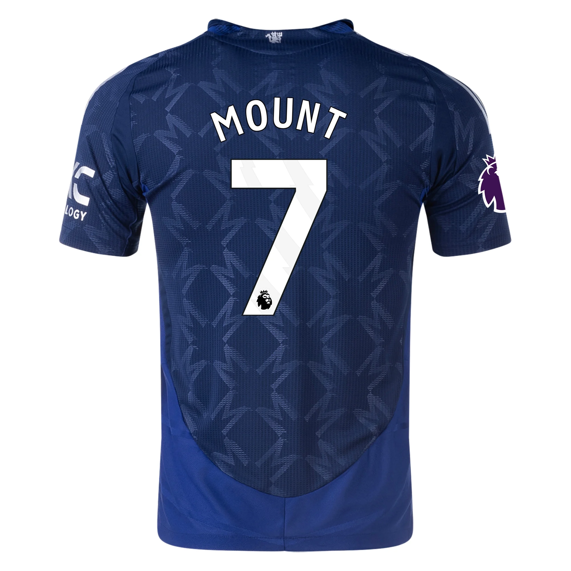Adidas Manchester United Authentic Mason Mount Away Jersey 24/25 - Night Indigo with EPL Patch | Official Soccer Shirt for Fans & Players | Perfect for Matchdays, Training & Football Events