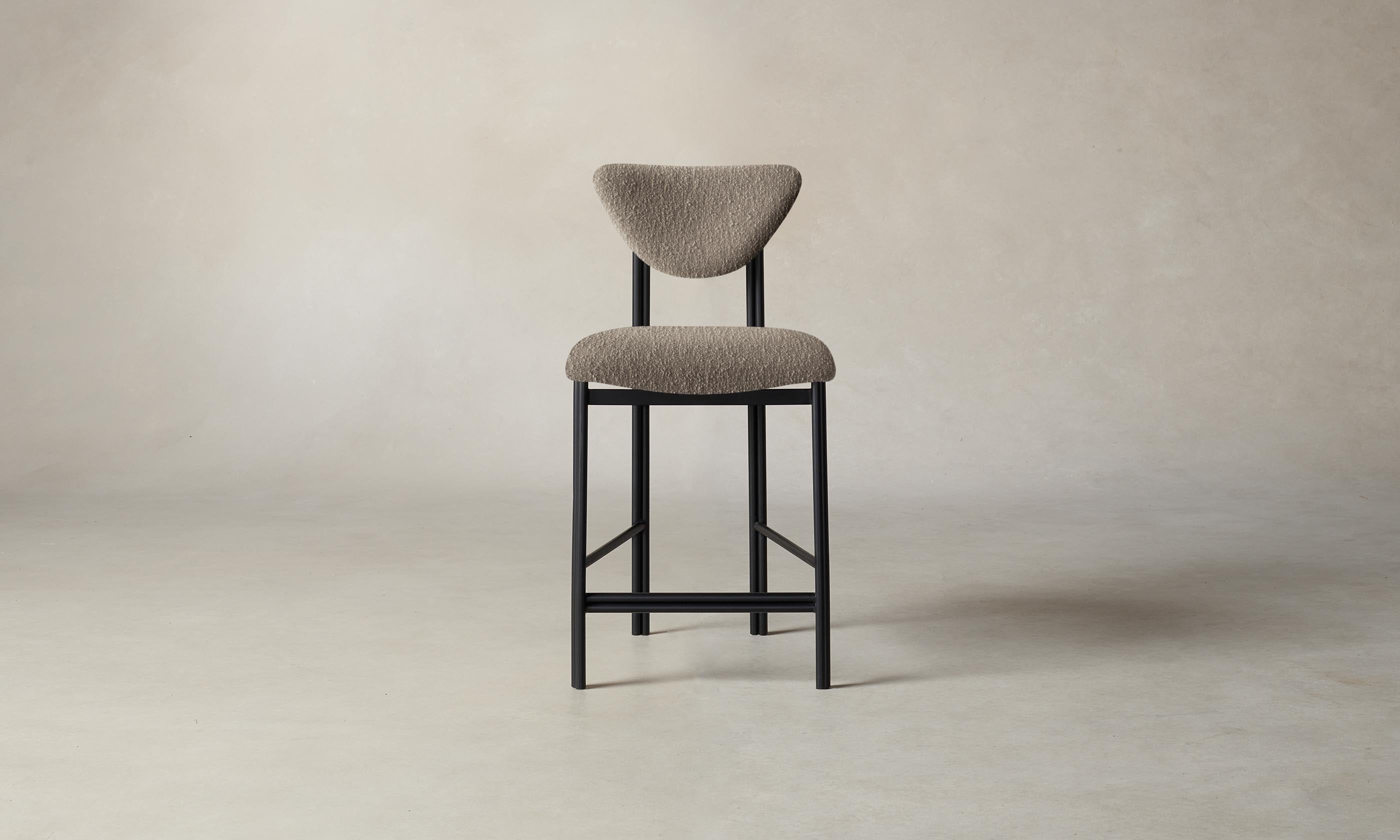 The Cooper Counter Stool - Modern Performance Bouclé Bar Stool for Kitchen Island & Breakfast Nook - Durable & Stylish Dining Seating for Home & Commercial Use