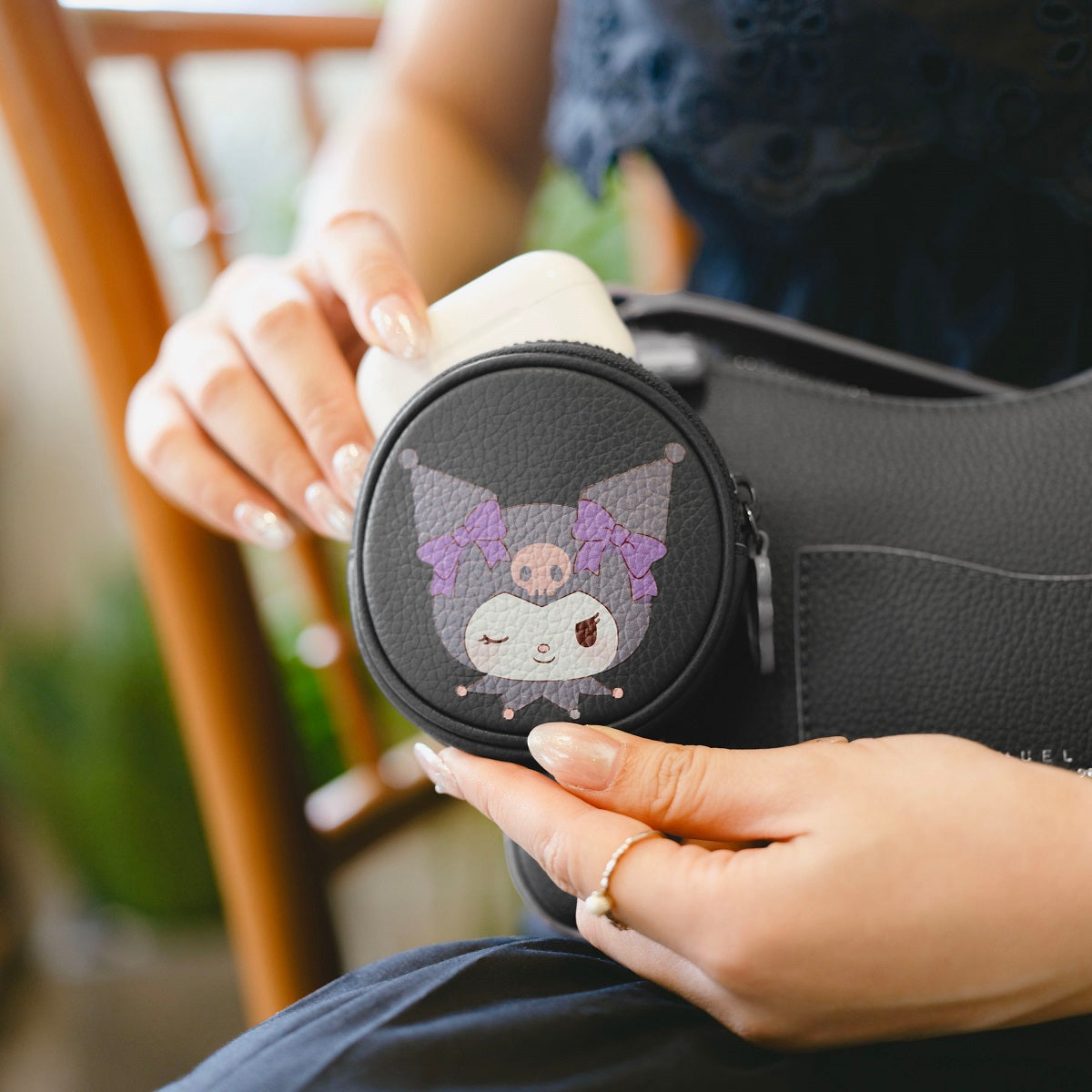 Samuel Ashley x Sanrio Characters Keychain Leather Pouch - Cute Anime Key Holder for Keys, Wallet & Small Essentials | Perfect for Cosplay, Gifts & Everyday Use