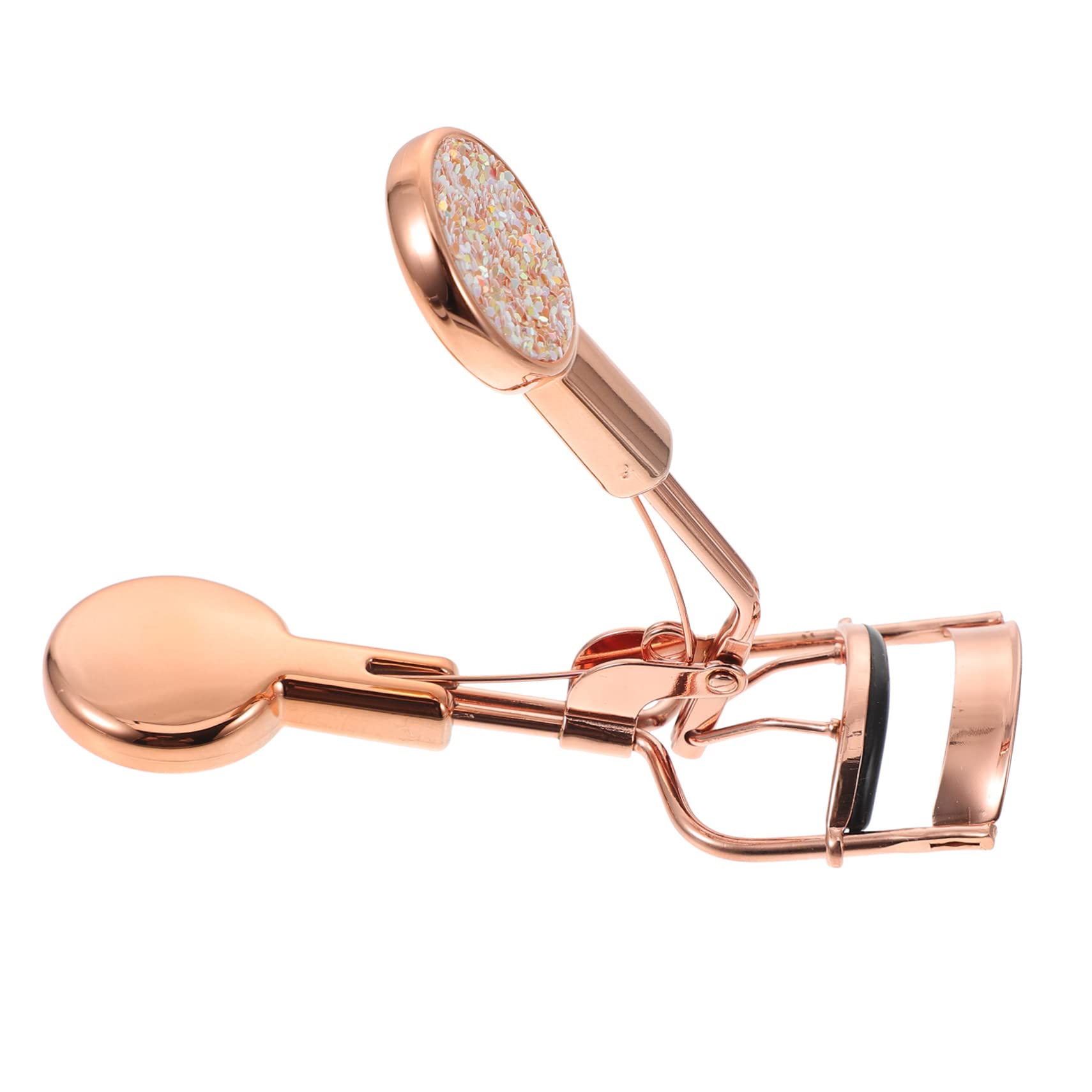 Minkissy Long Lasting Eyelash Curler with Glitter Design - Portable Lash Styling Tool for Beautiful Eyes | Perfect for Travel, Home & Professional Makeup Kits