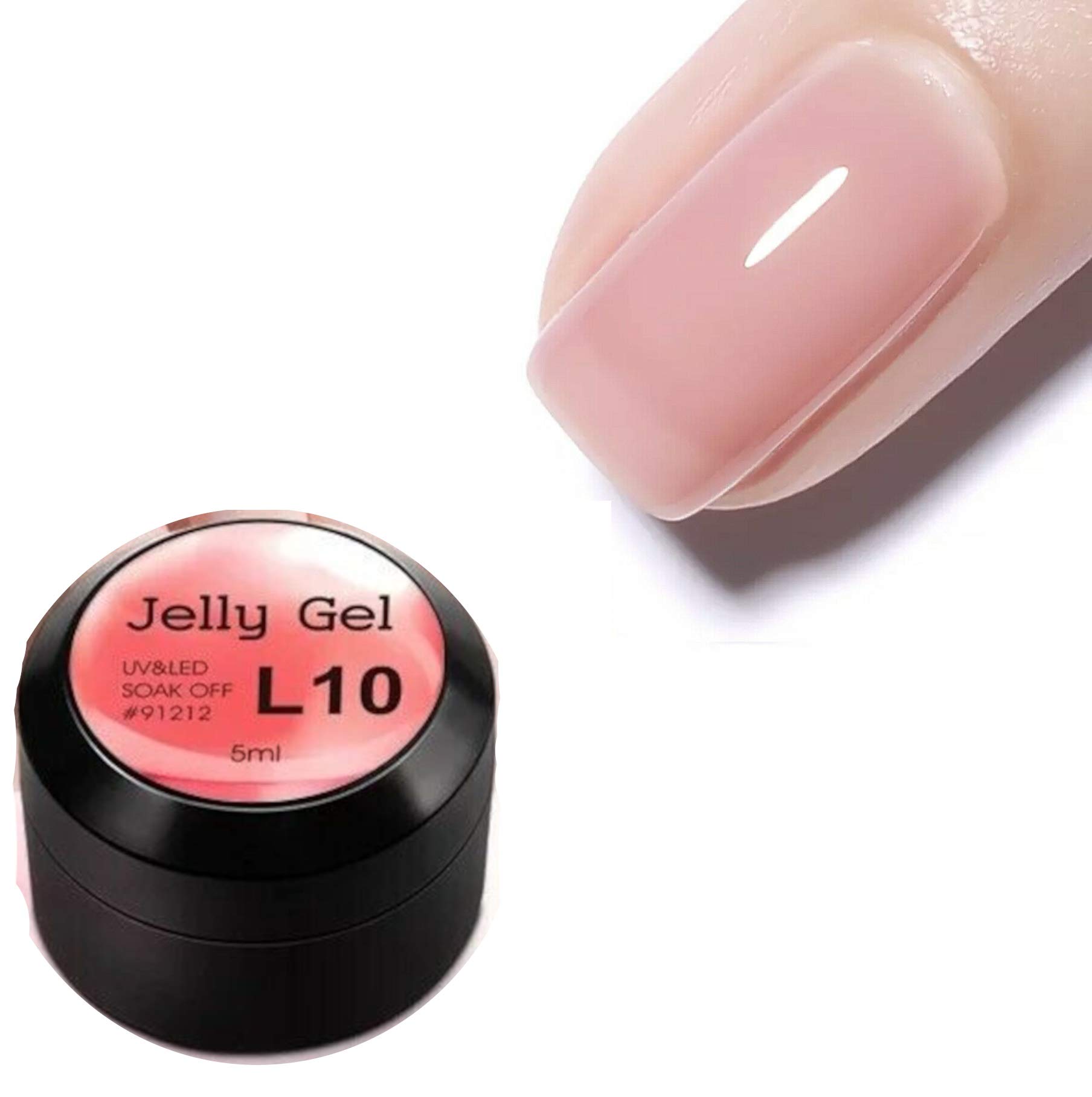Venalisa Opal UV Gel Polish 5ml - Natural Jelly Acrylic French Nails, Crystal Nails Art Gel for DIY Manicure, Salon Quality UV/LED Gel Varnish (JG-5ml-L04) - Perfect for Wedding, Party & Special Occasion Nail Designs