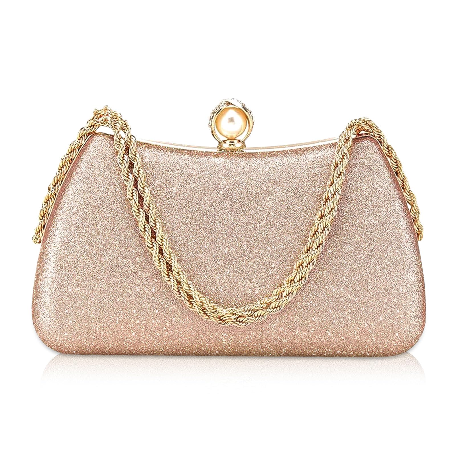 Glitter Shiny Clutch Purse for Women - Wedding & Evening Party Handbag