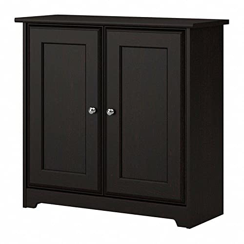 Espresso Oak Small Storage Cabinet with Doors - Engineered Wood Cabinet for Kitchen, Bathroom, Garage & Closet Organization | Compact Storage Solution for Home & Office Use