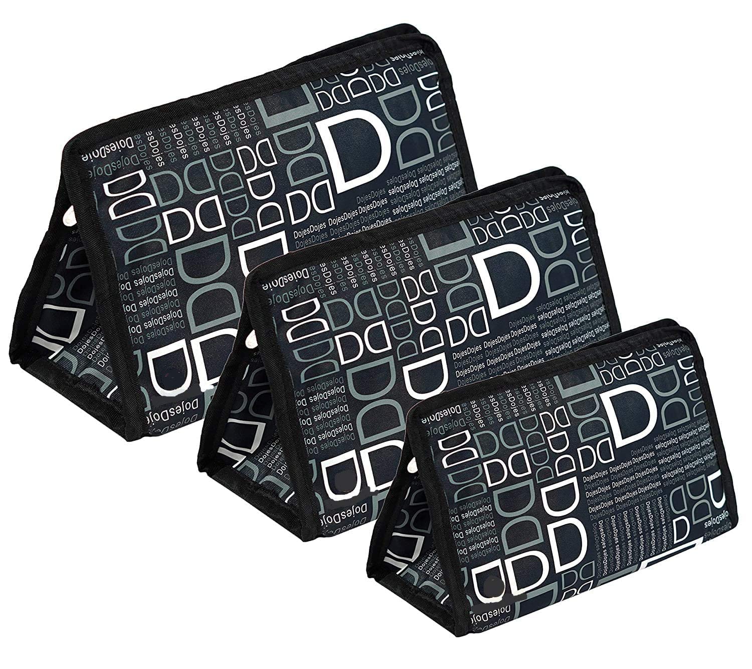 PRISMAXIC 3-Pack Travel Toiletry Bag for Men & Women - Waterproof Cosmetic Pouch, Makeup Kit & Shaving Kit Organizer (Black) - Perfect for Airplane, Gym, Camping & Business Trips