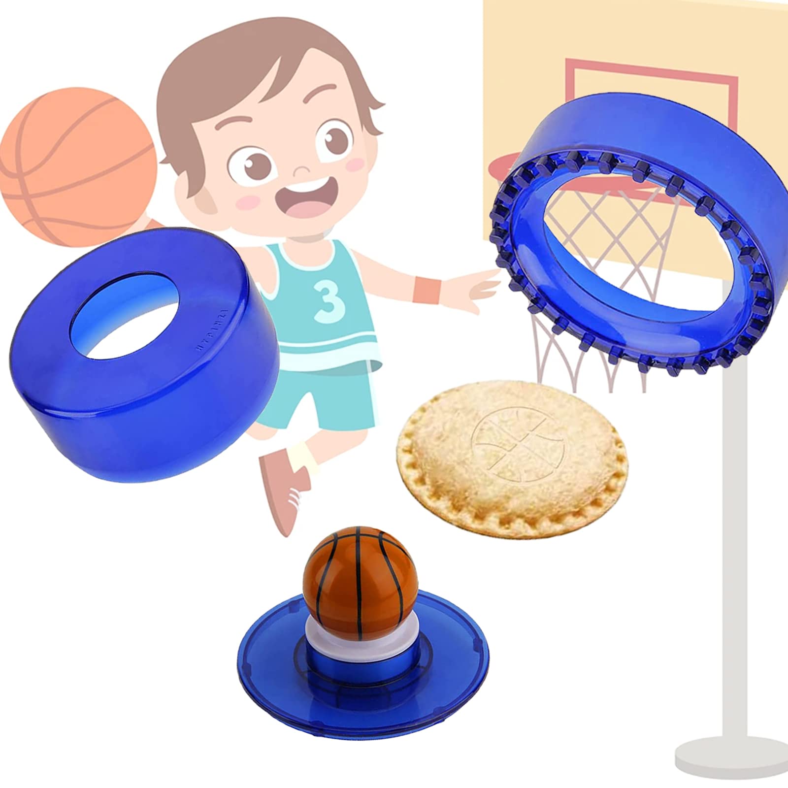 HAOY Kids Sandwich Cutter and Sealer - Uncrustables Sandwich Maker Tool for Crustless Pocket Sandwiches - Blue Bread Cutter for School Lunch & Breakfast - Perfect for Picnics, Lunchboxes, and Quick Snacks