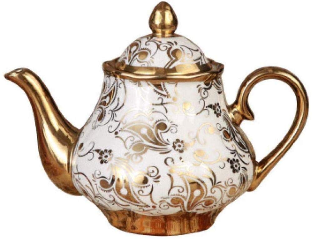 Premium Ceramic Teapot & Coffee Pot - Elegant Floral Design for Afternoon Tea, Iced Tea & Cold Brew - Perfect for Home, Office & Gifting (JHSHENGSHI)