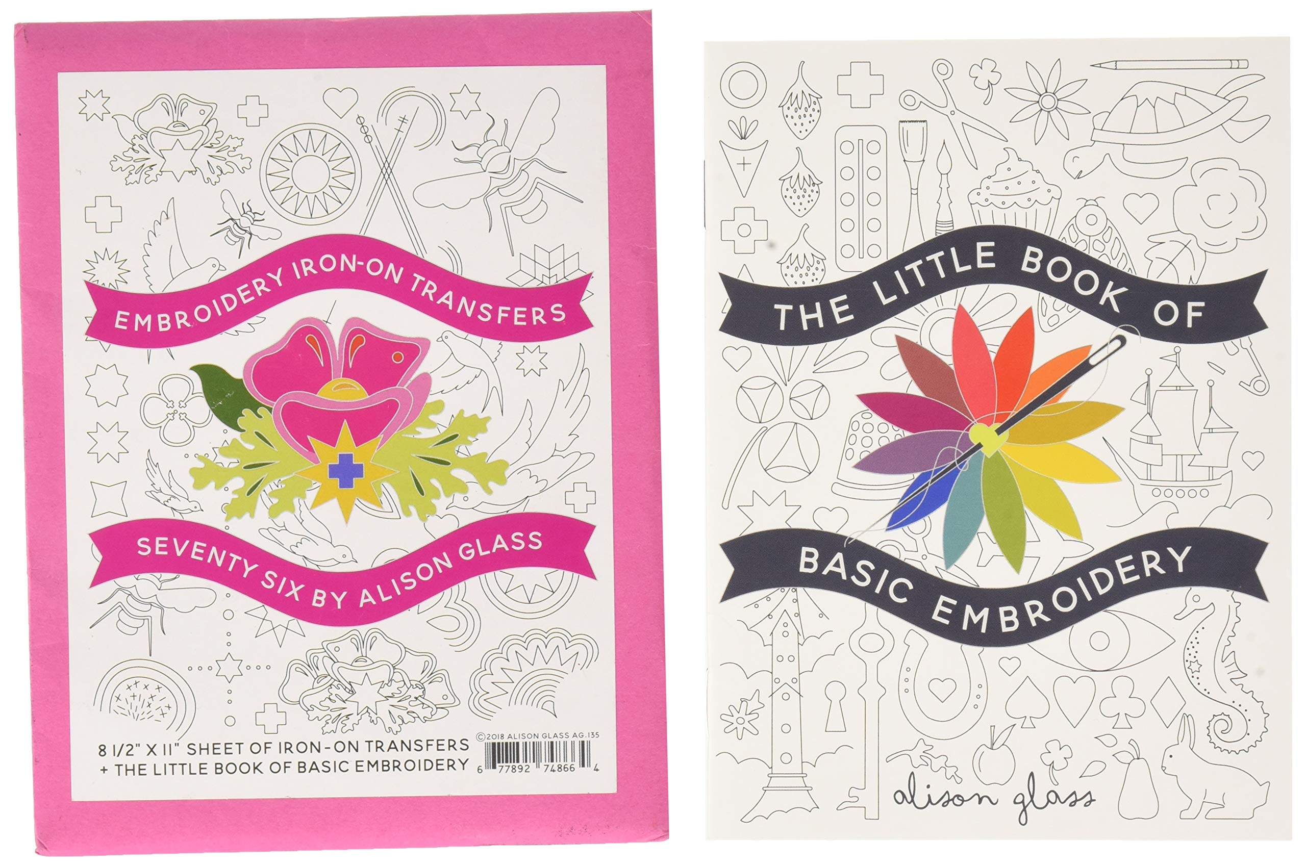 Alison Glass 76 Iron-On Embroidery Transfer Patterns - DIY Handmade Sewing & Quilting Projects for Home Decor & Gifts