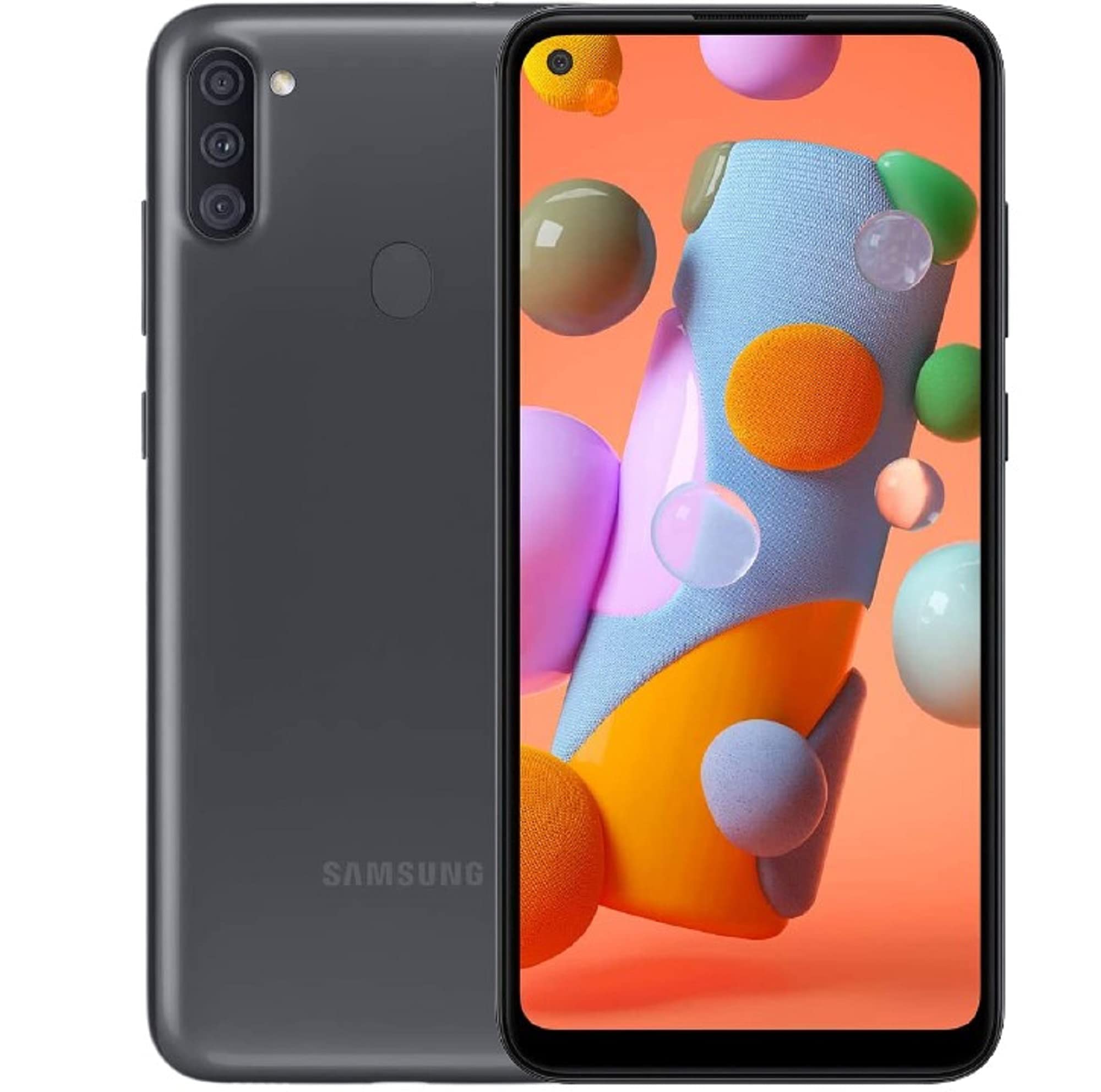 Samsung Galaxy A11 SM-A115A 32GB Unlocked Android Smartphone - Black (Renewed) | AT&T Compatible | Budget Smartphone for Streaming, Social Media & Everyday Use