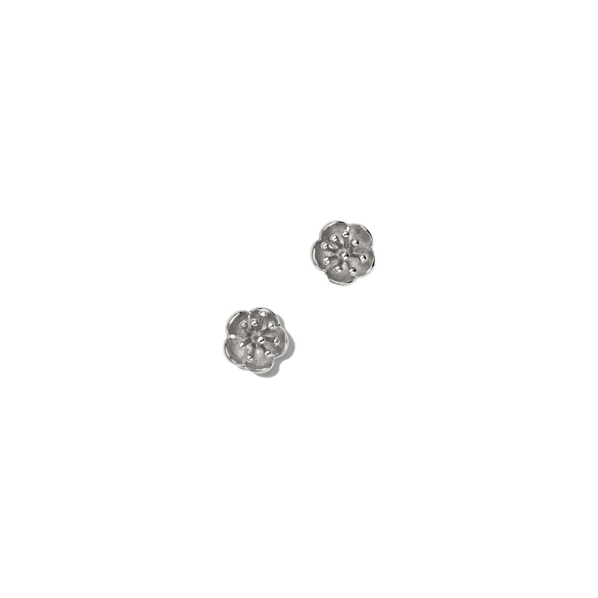 Elegant Plum Blossom Small Silver Earrings for Women - Perfect for Everyday Wear, Date Nights & Special Occasions