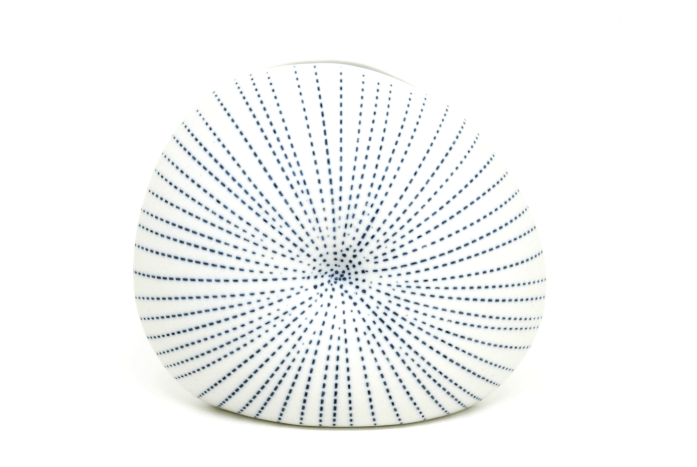 Art Floral Vase DIVA - White & Blue Dot Ceramic Vase for Home Decor, Wedding Centerpieces & Boho Room Decor