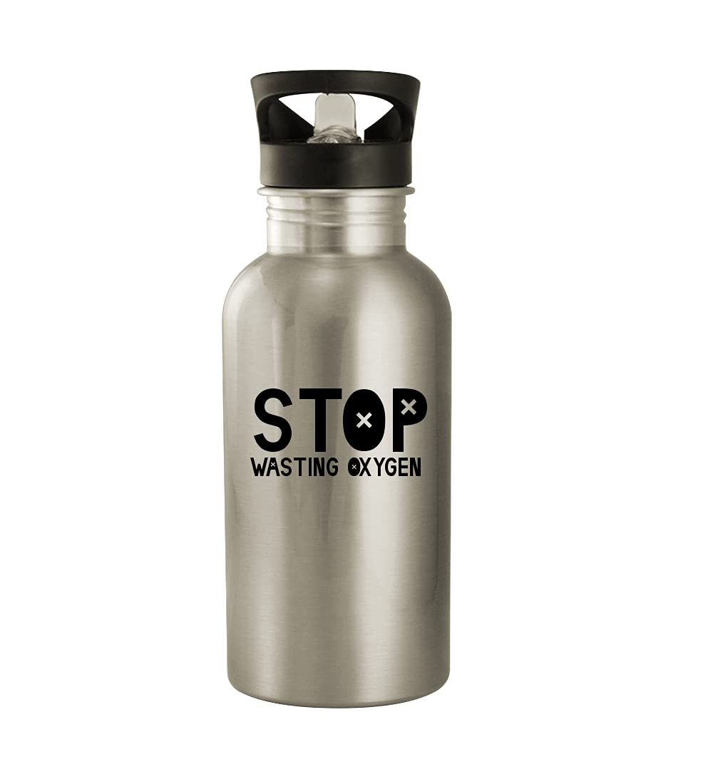 20oz Stainless Steel Water Bottle for Outdoor Activities - Leakproof, Durable & Insulated Silver Metal Canteen for Hiking, Camping, Gym & Work
