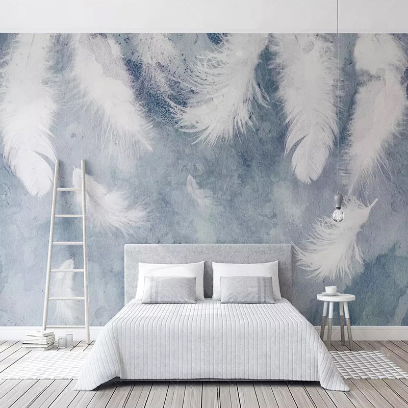 Willow Tree Mural Wallpaper - Large Tropical Leaf Design Peel and Stick Wallpaper for Bedroom, Living Room, Nursery | Nature-Inspired Home Decor
