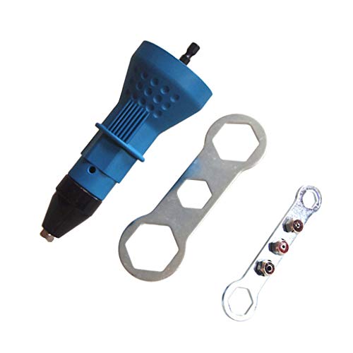 Flameer Cordless Electric Rivet Nut Gun Adapter - Low Noise Rivet Drill Attachment for Metal & Woodworking - Perfect for DIY, Automotive & Home Repair Projects