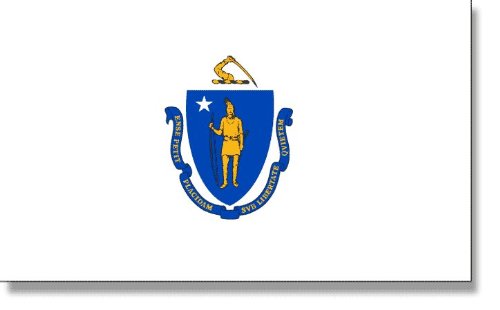 5x8 Feet Massachusetts State Flag - 2-Ply Polyester, Durable & Fade-Resistant - Perfect for Outdoor Display, Parades, and Home Decoration