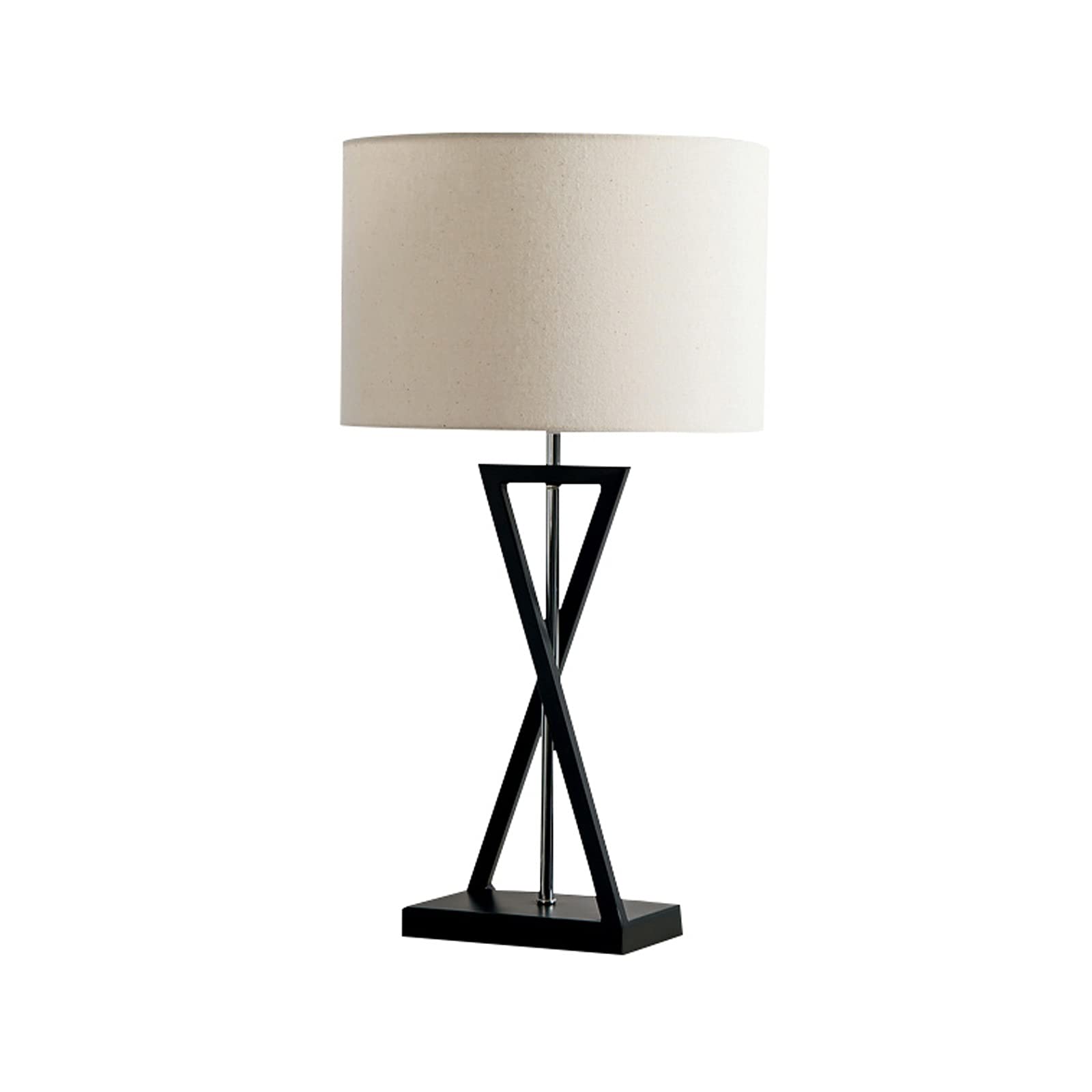 TOMYEUS Modern Geometric Table Lamp with Fabric Lampshade - 22.5