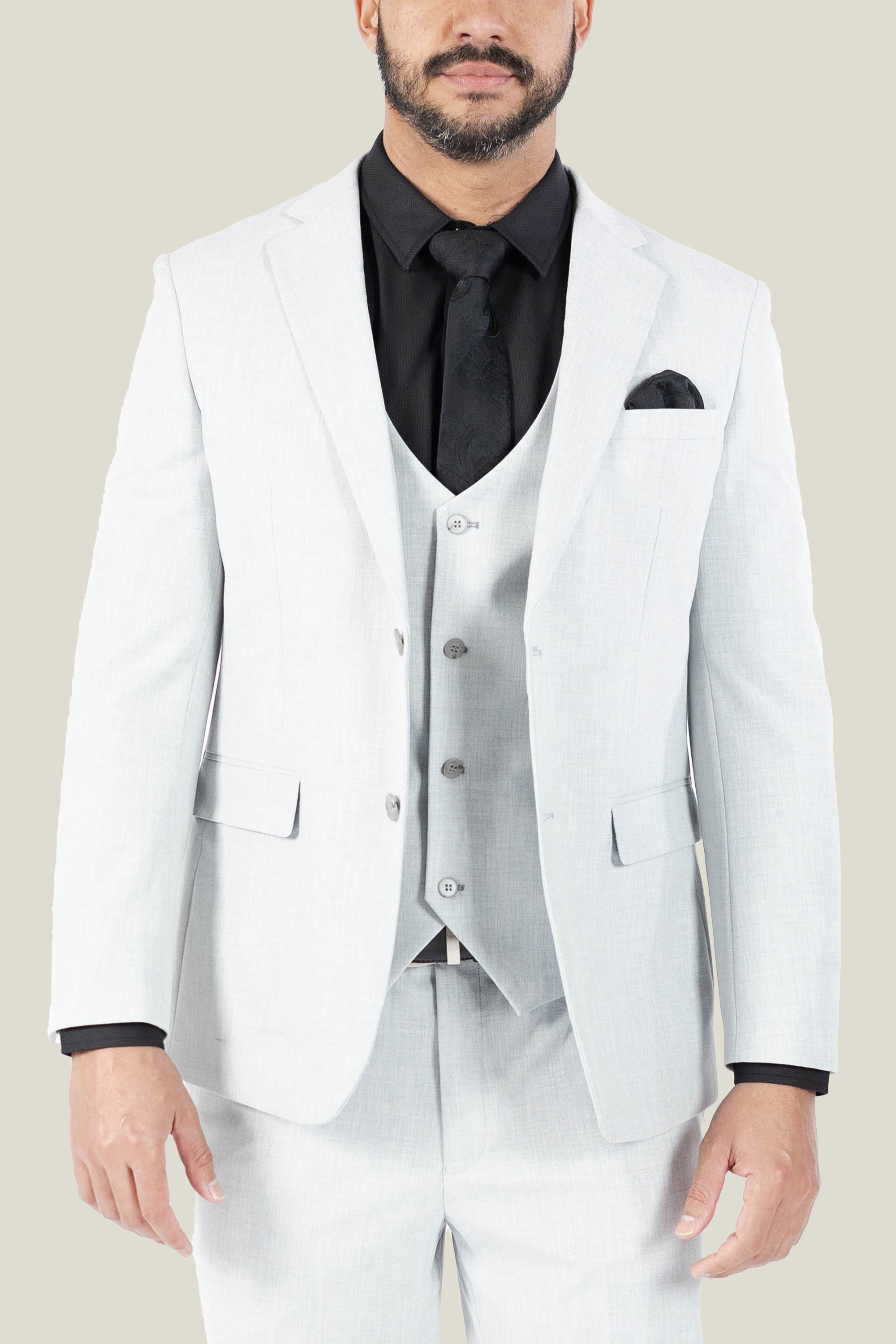 Premium Men's Stone Grey Suit Jacket - Slim Fit Business Blazer for Weddings, Office & Formal Events - Classic Tailored Menswear