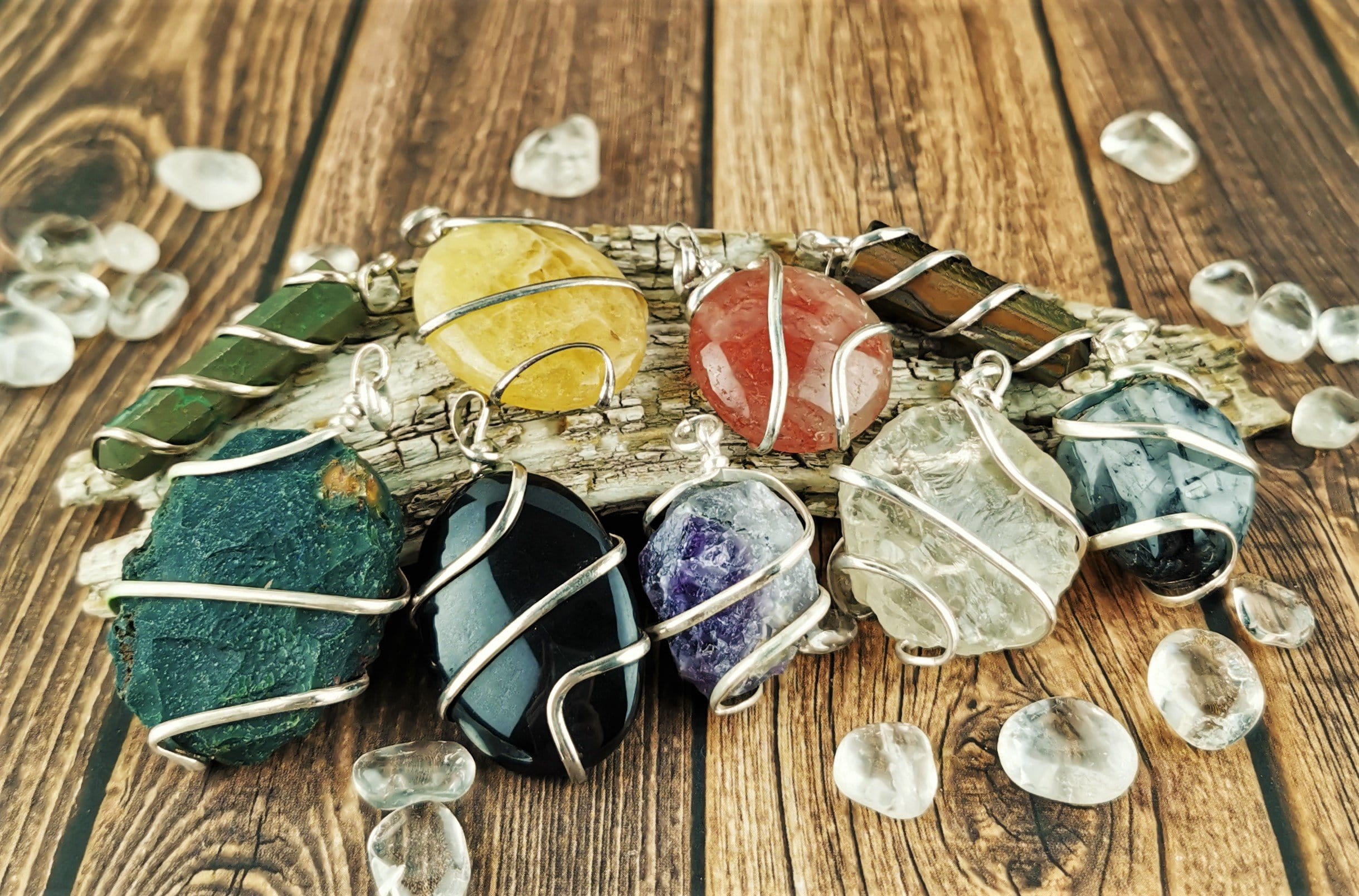 Assorted Spiral Wrapped Pendants - Handmade Boho Jewelry for Women, Unique Necklace Charms - Perfect for Layering, Gifts & Everyday Wear