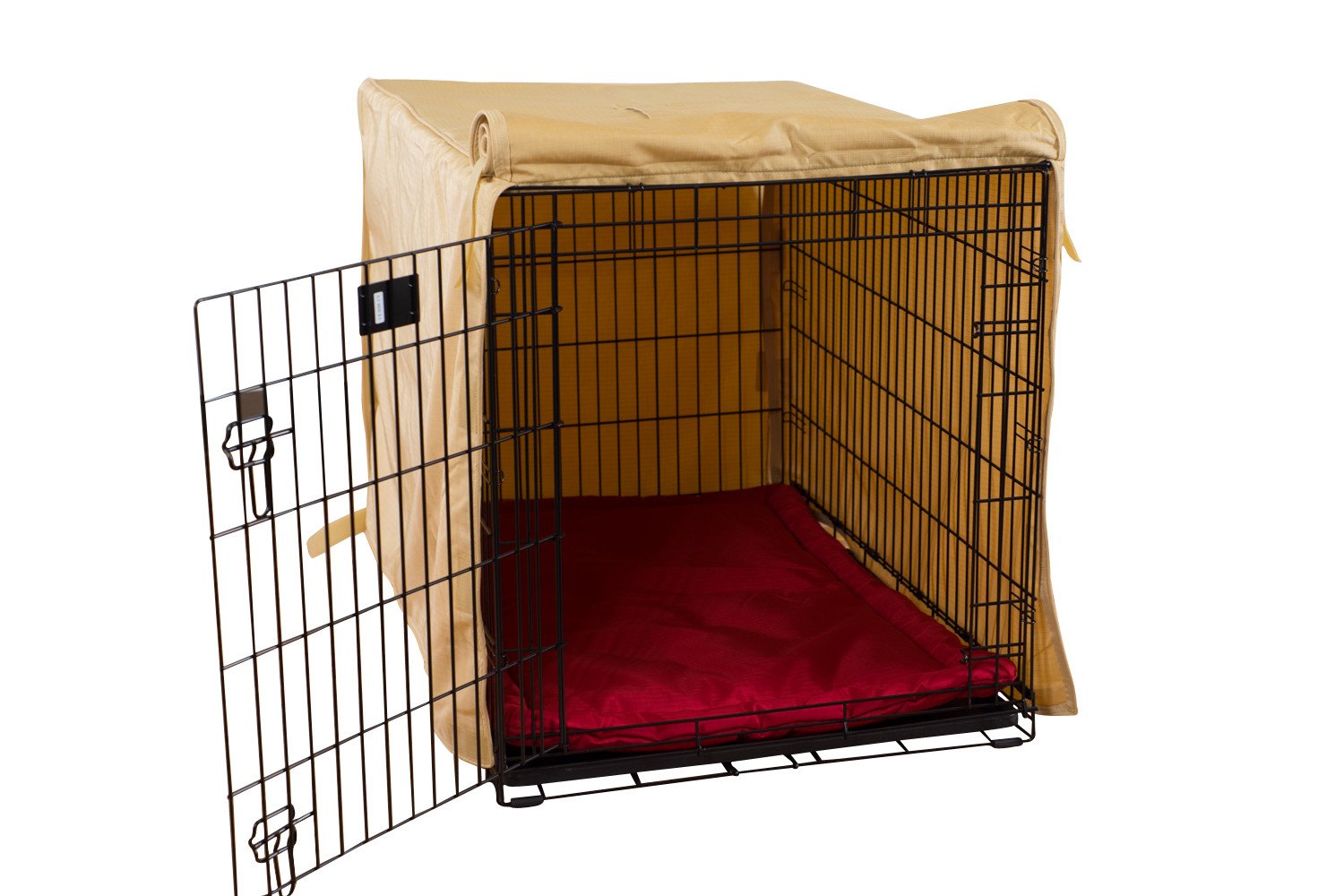 K9 Ballistics Tough Crate Cover™ - 42 Inch Durable Dog Crate Cover, Universal Fit for Wire Dog Kennels, Tan - Perfect for Travel, Home & Vet Visits