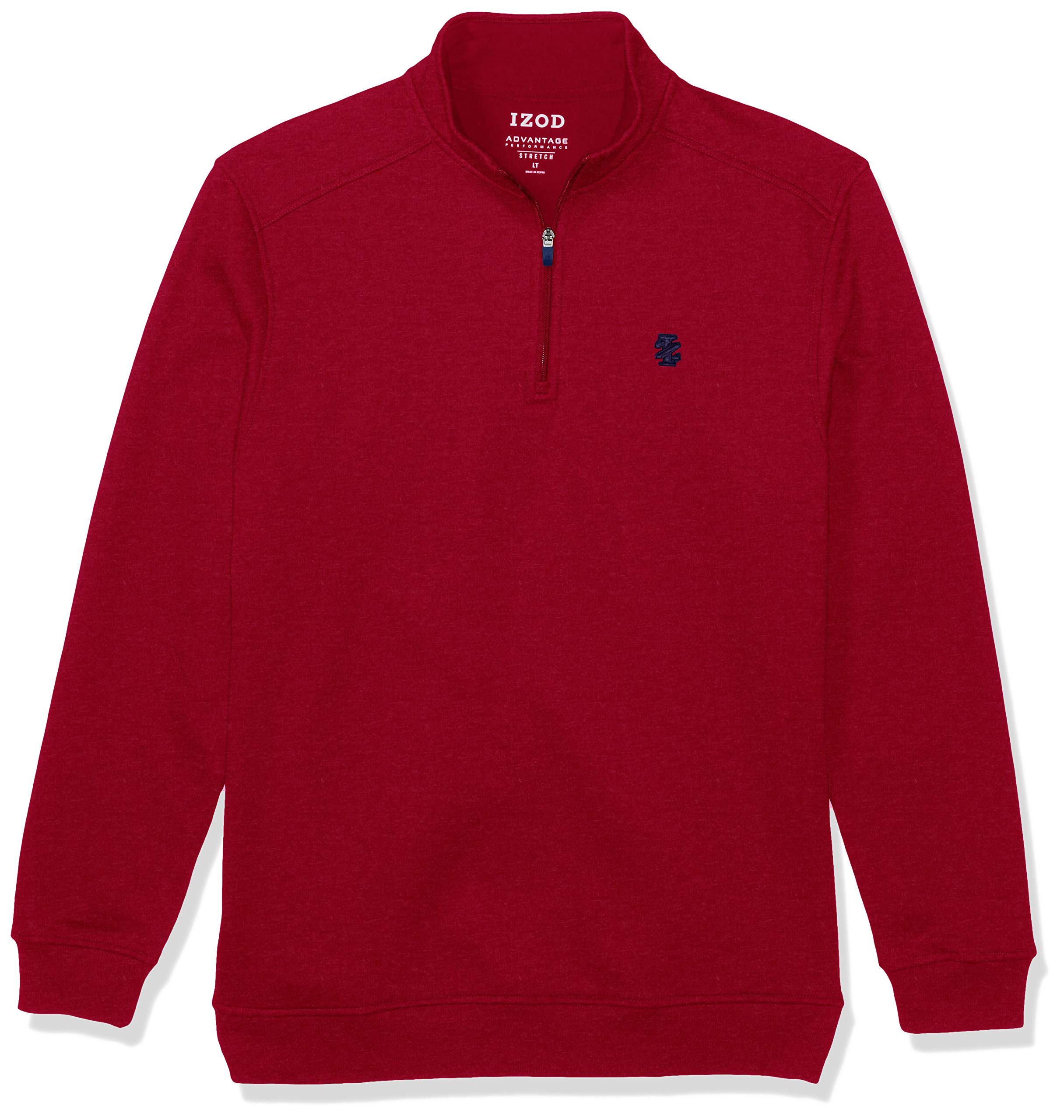 IZOD Men's Big & Tall Performance Quarter Zip Fleece Pullover - Lightweight Warm Layering for Outdoor Activities, Work & Casual Wear