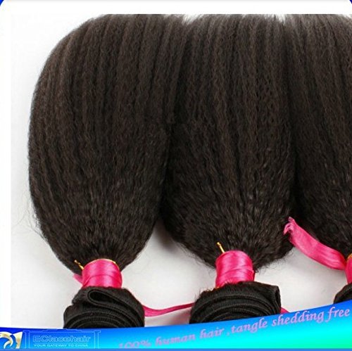 Malaysian Virgin Remy Human Hair Extensions - 3-Piece Kinky Straight Weave Bundles (300g, 28