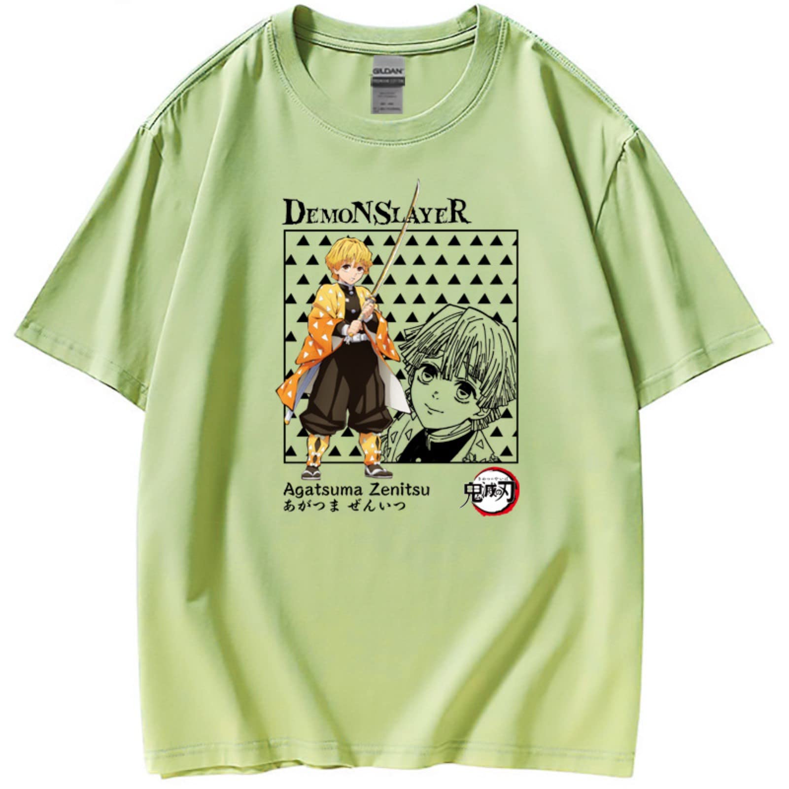 Demon Slayer Anime T-Shirt - Zenitsu & Tanjiro Kimetsu No Yaiba Graphic Tee for Men & Kids | Short Sleeve Cotton Top | Perfect for Cosplay, Anime Conventions & Casual Wear
