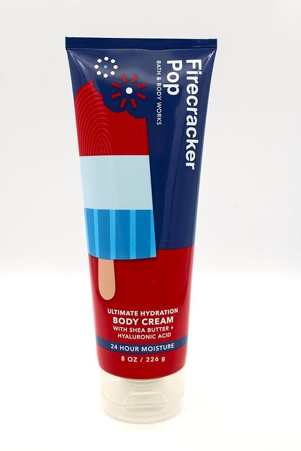 Fire Cracker Pop Ultimate Hydration Body Cream - 8 oz Moisturizing Lotion for Dry Skin | Bath & Body Works Scented Cream for Summer, Gift Ideas & Daily Skincare Routine
